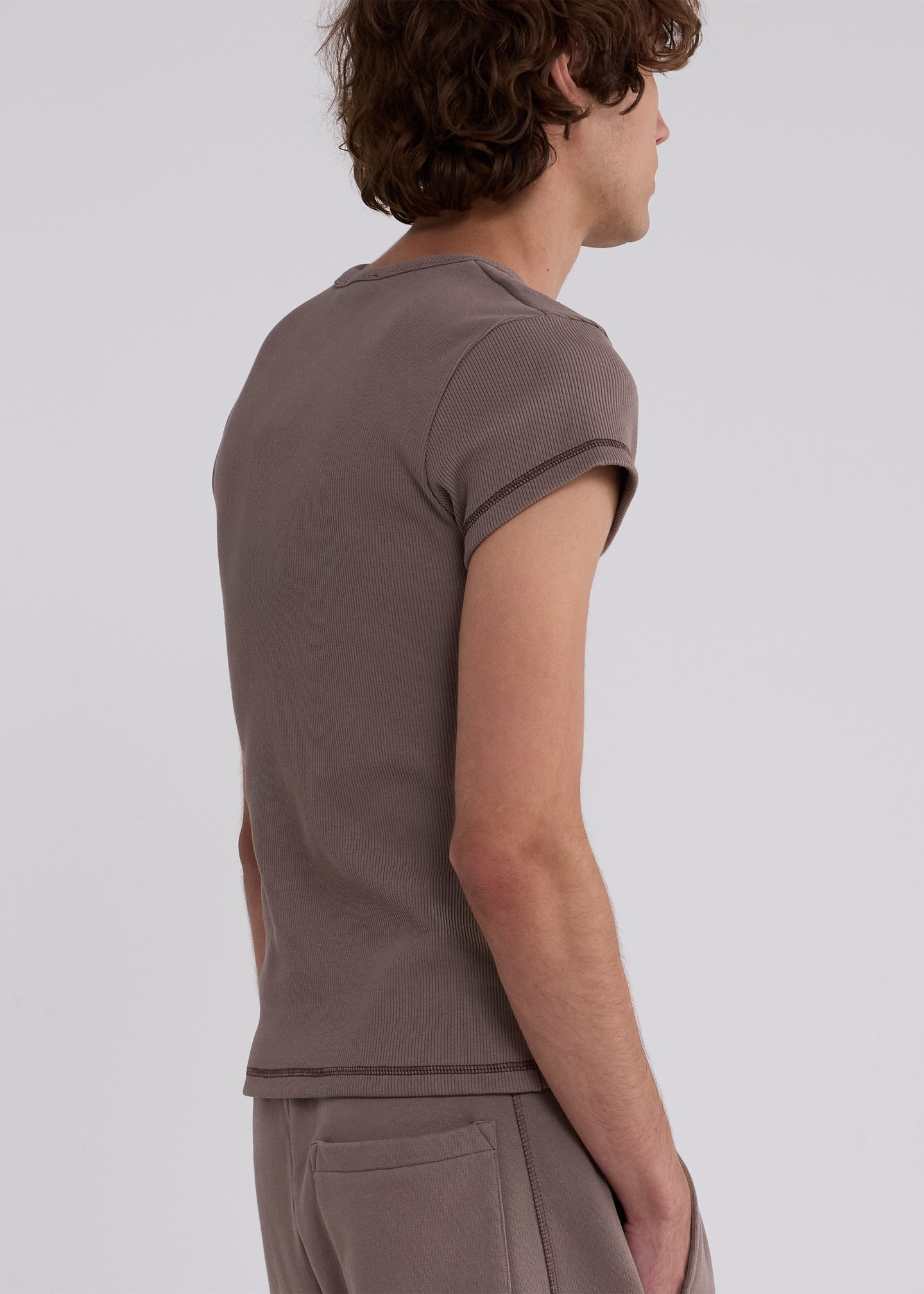 Cotton Skinny Rib Tee