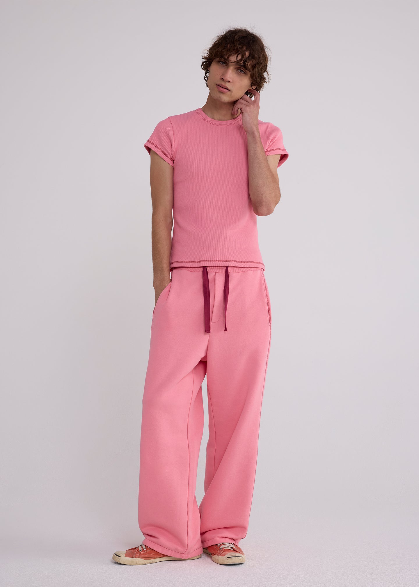 Cotton Skinny Rib Tee