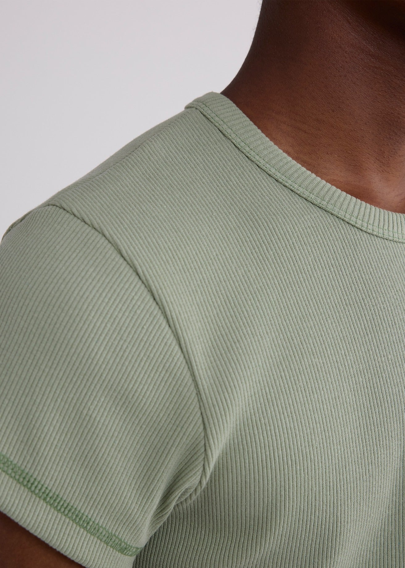 Cotton Skinny Rib Tee