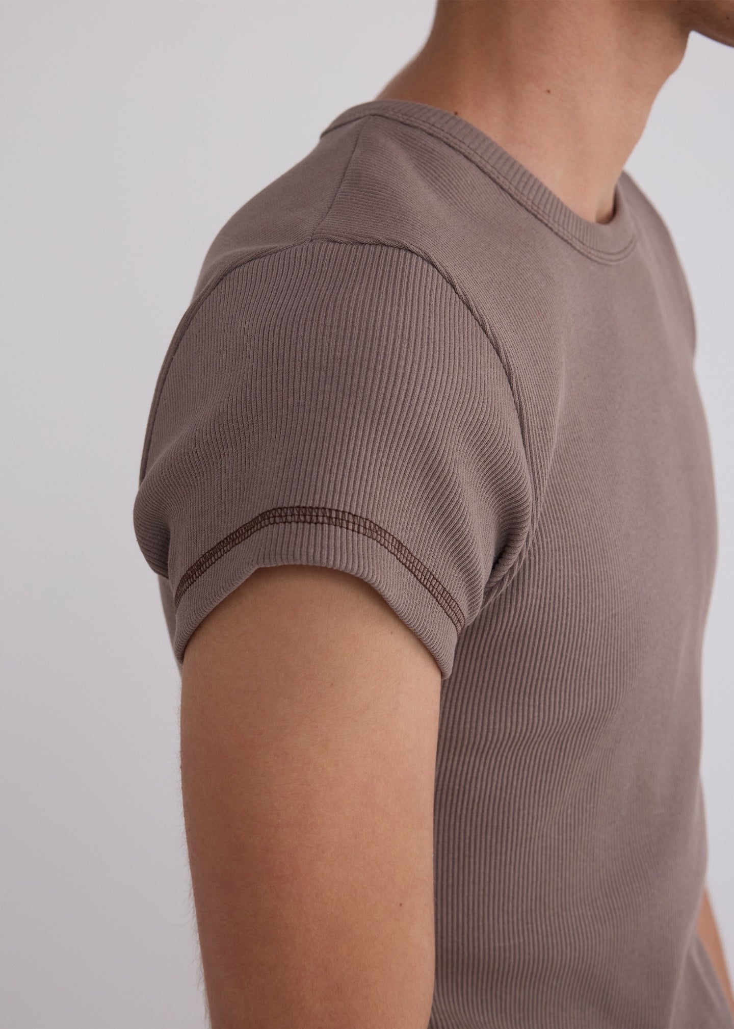 Cotton Skinny Rib Tee