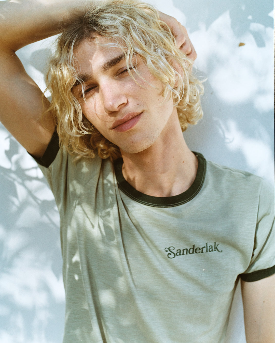 Contrast Rib Tee in Desert Sage