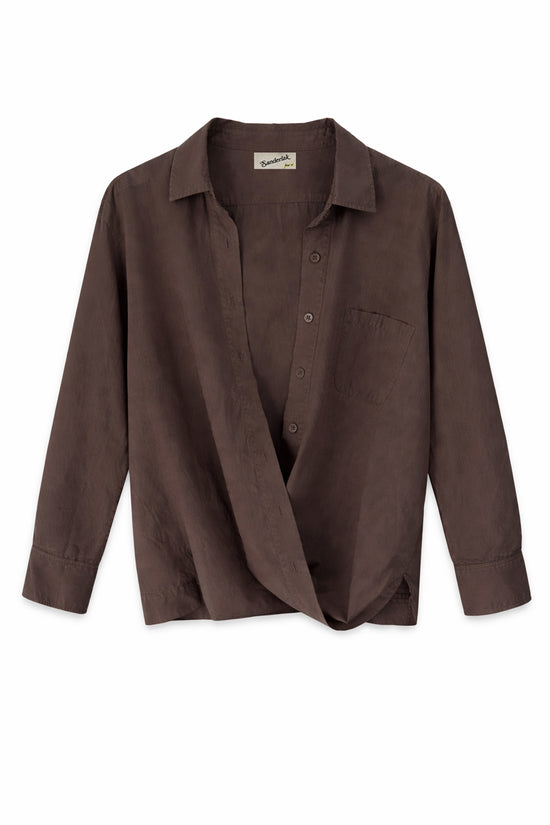 Twist Shirt in Pure Chocolate