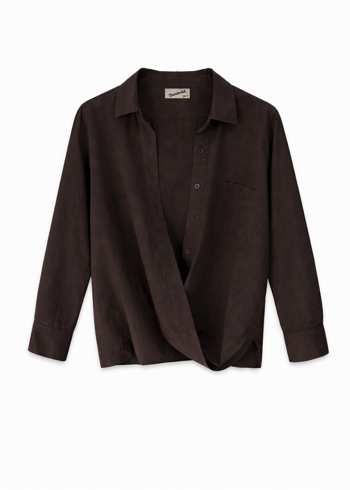 Twist Shirt in Pure Chocolate