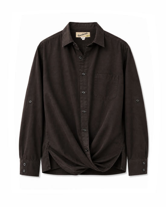 Twist Shirt in Pure Chocolate