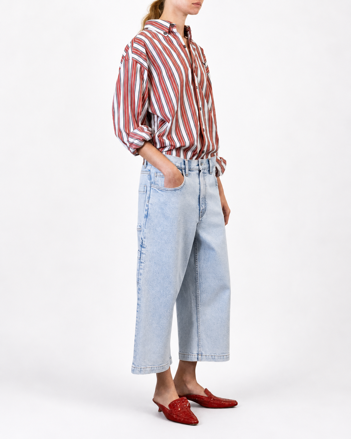 Wide Skater Jean in Vintage Blue