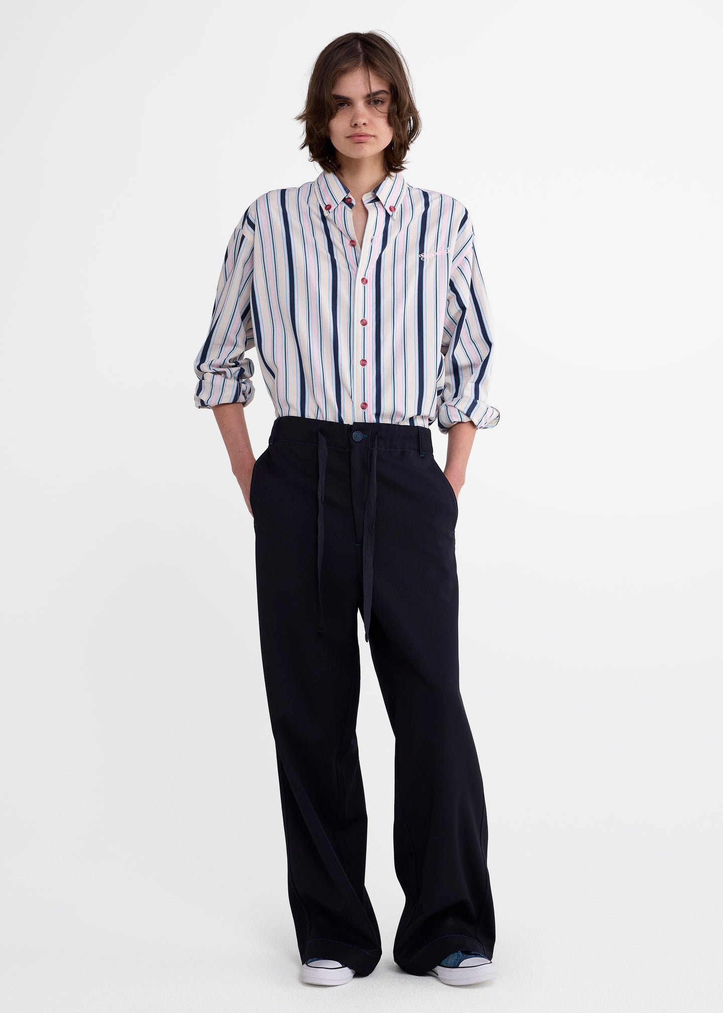 Tailored Drawstring Pant in Ink