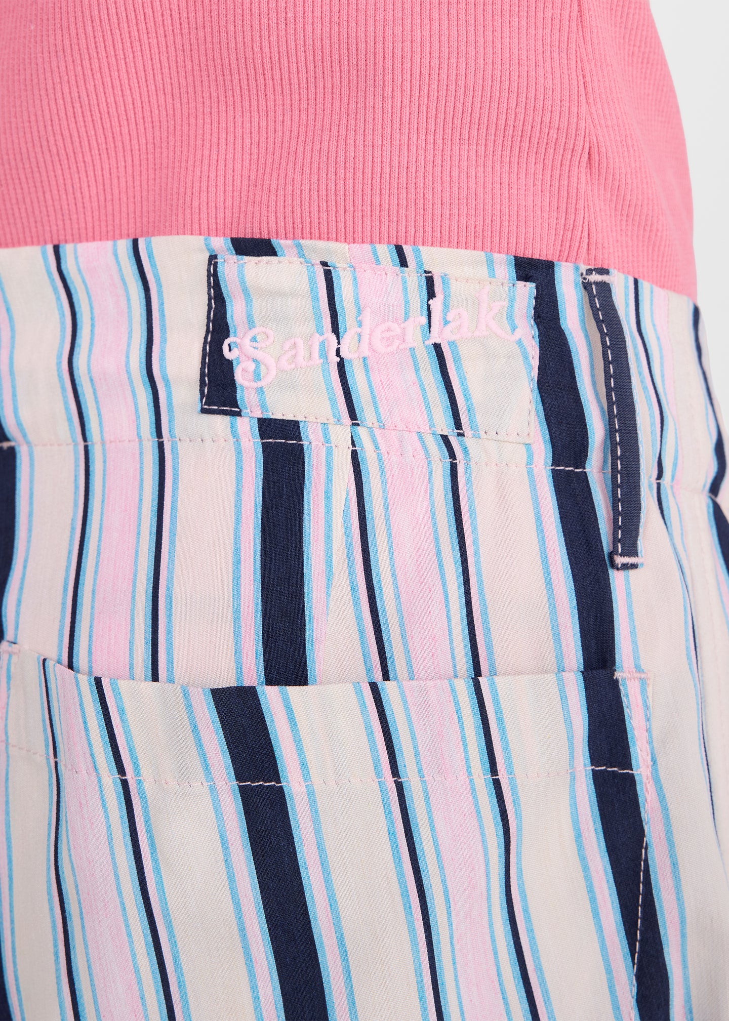 Drawstring Pant in Blue Multi