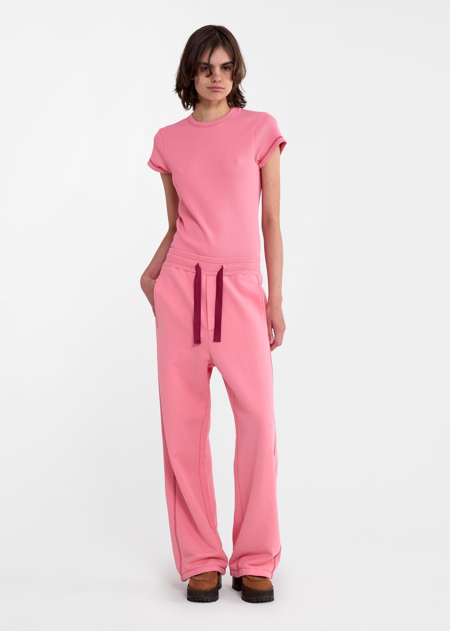 Drawstring Sweatpant in Pink