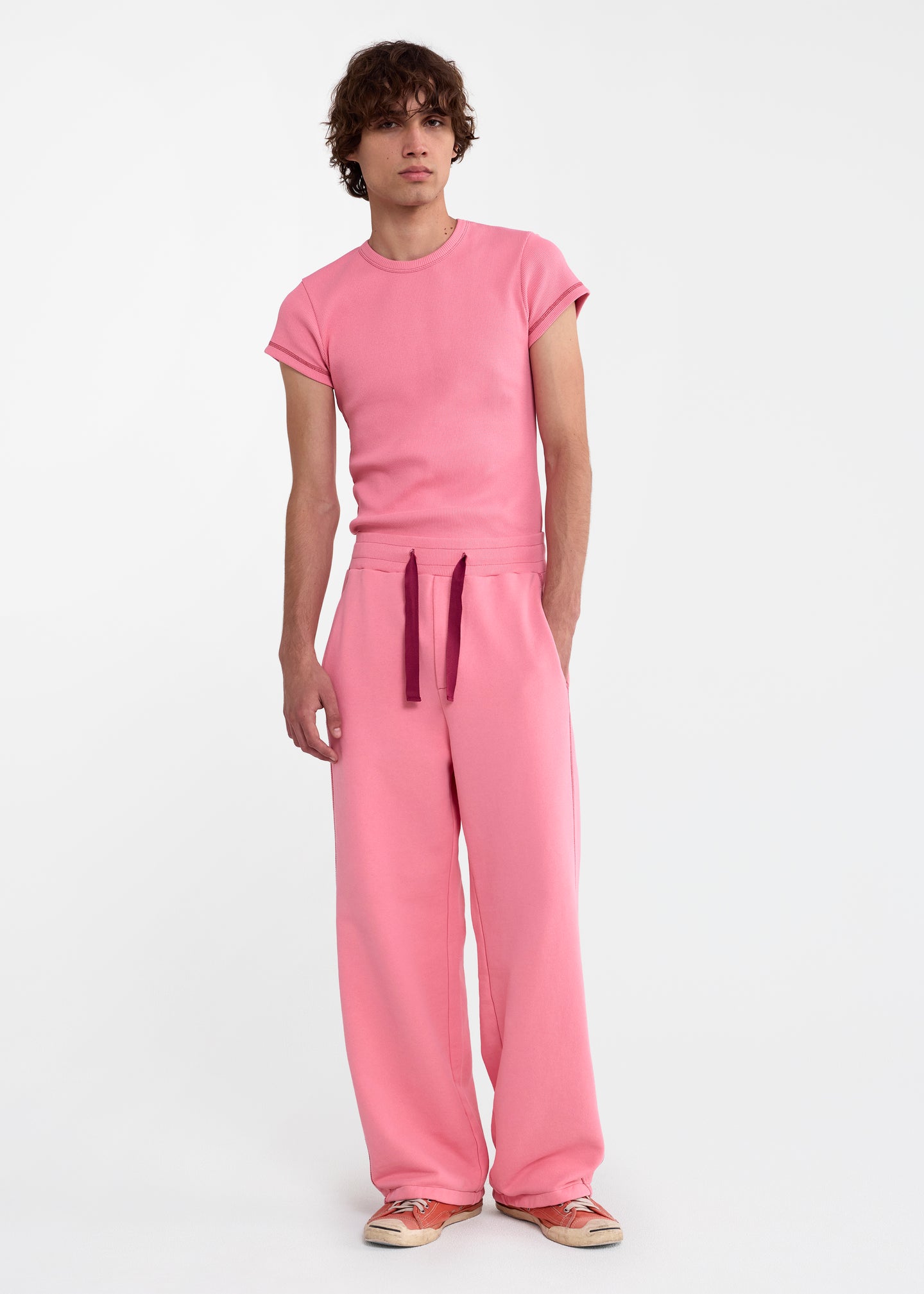 Drawstring Sweatpant in Pink