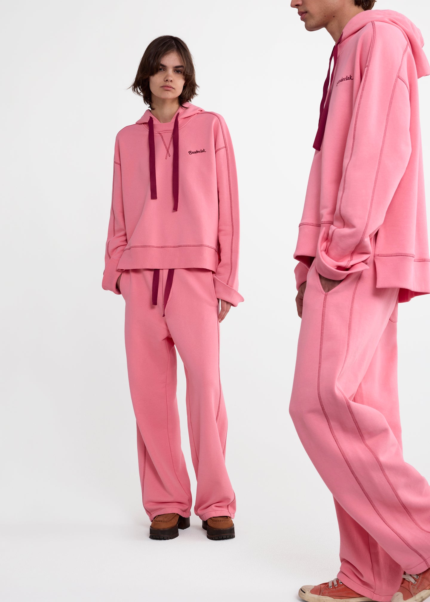 Drawstring Sweatpant in Pink