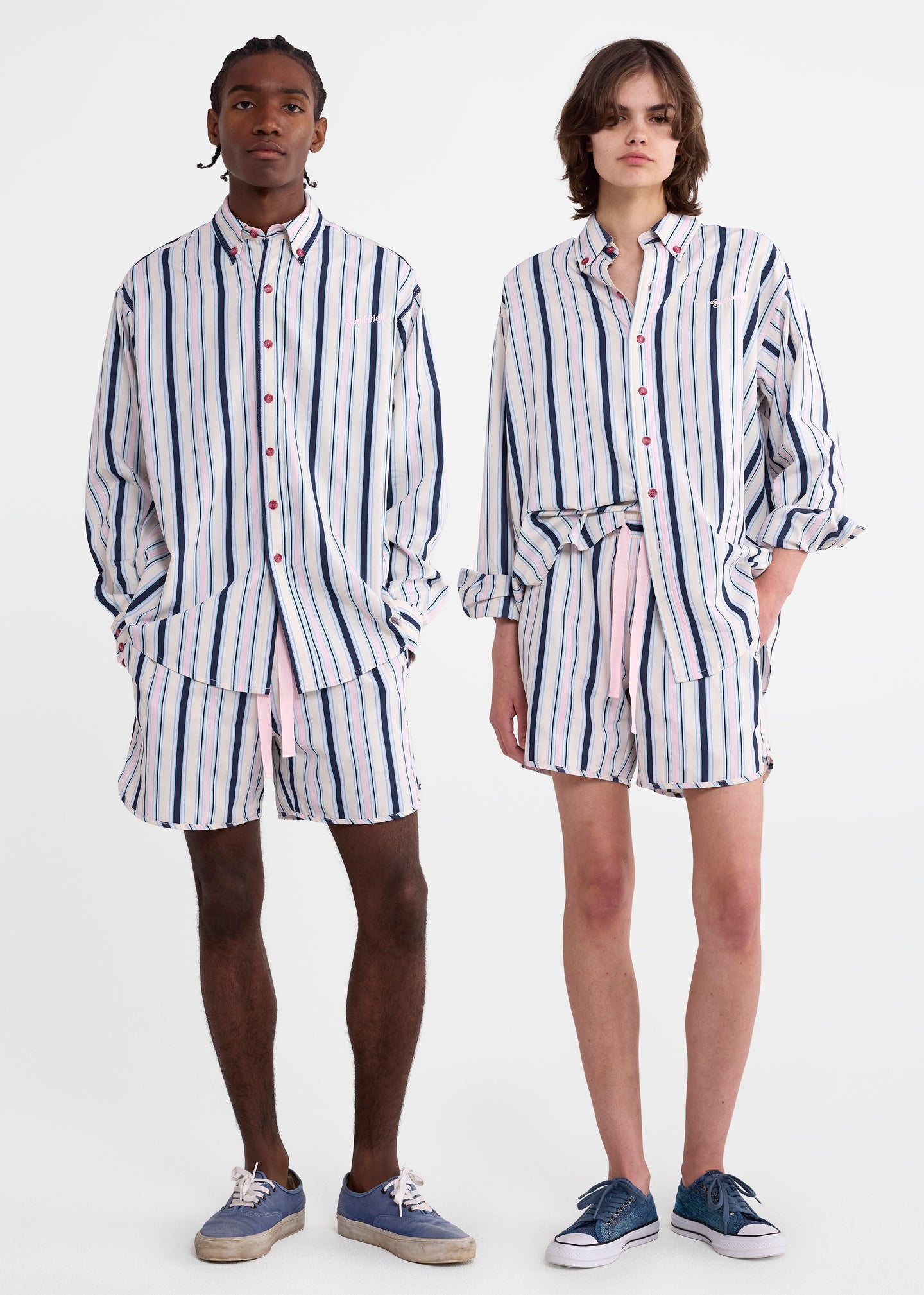 Drawstring Shorts in Blue Multi