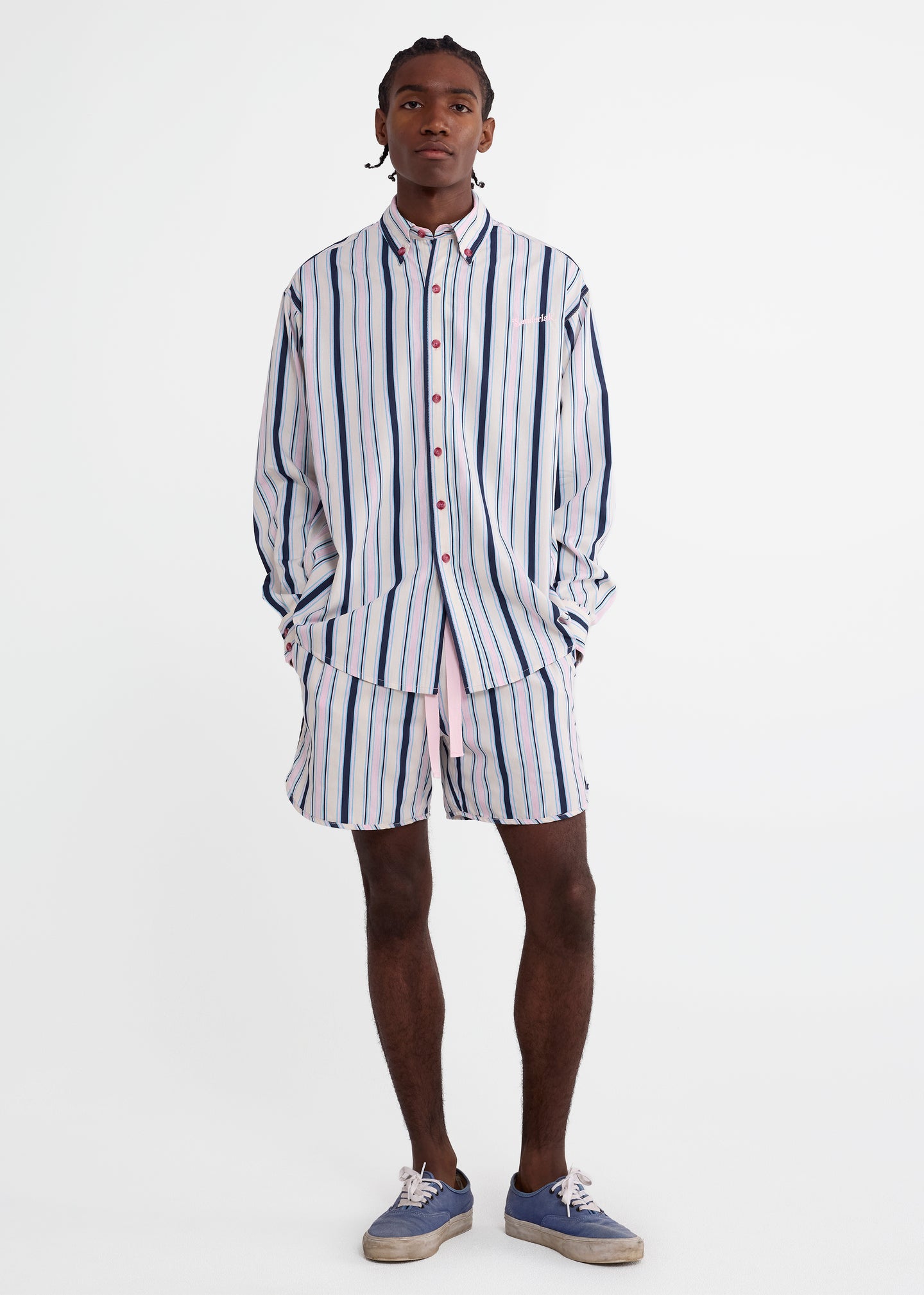 Oversized Shirt in Blue Multi