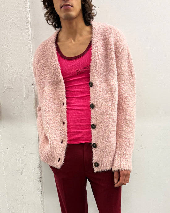 Oversized Cardigan in Powder Pink