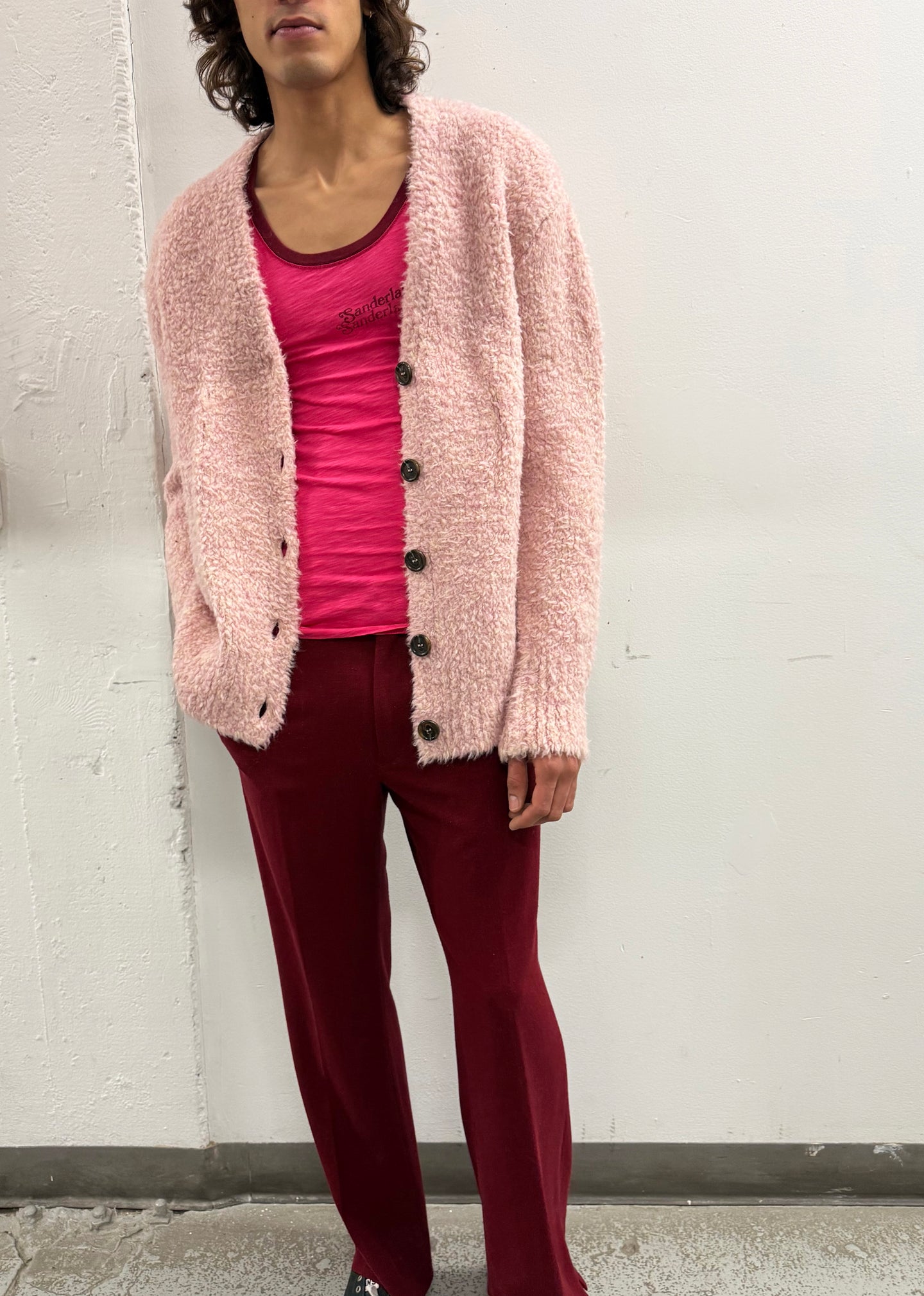 Oversized Cardigan in Powder Pink