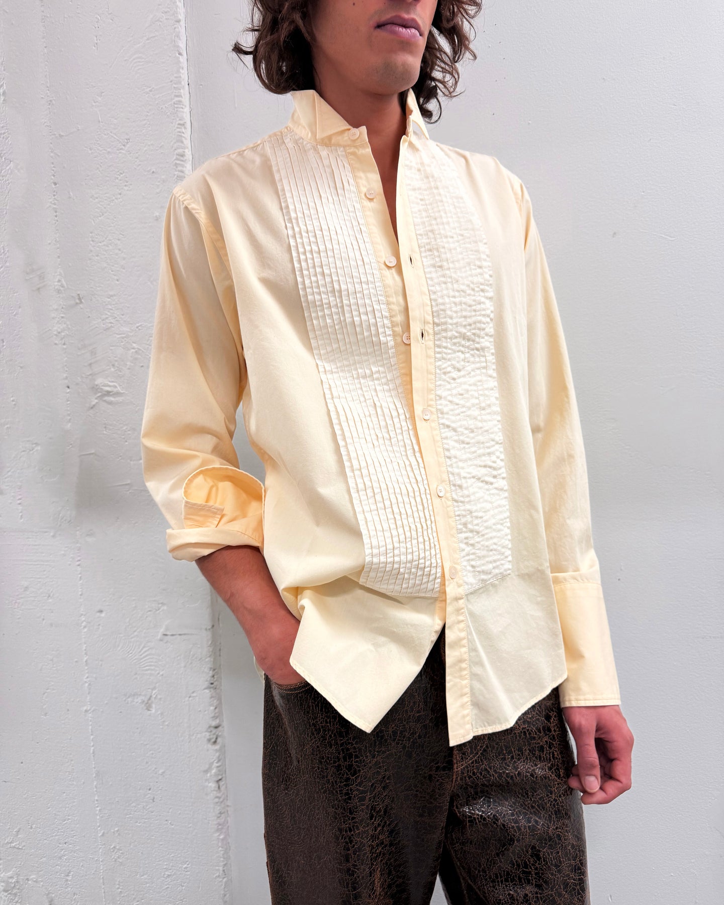 Tux Shirt in Chateau Cream