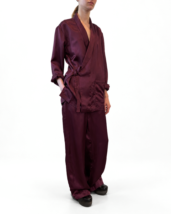 Fluid PJ Shirt in Aubergine