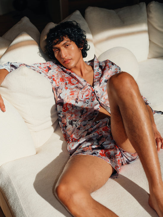 Oversized Shirt in Poppy Print