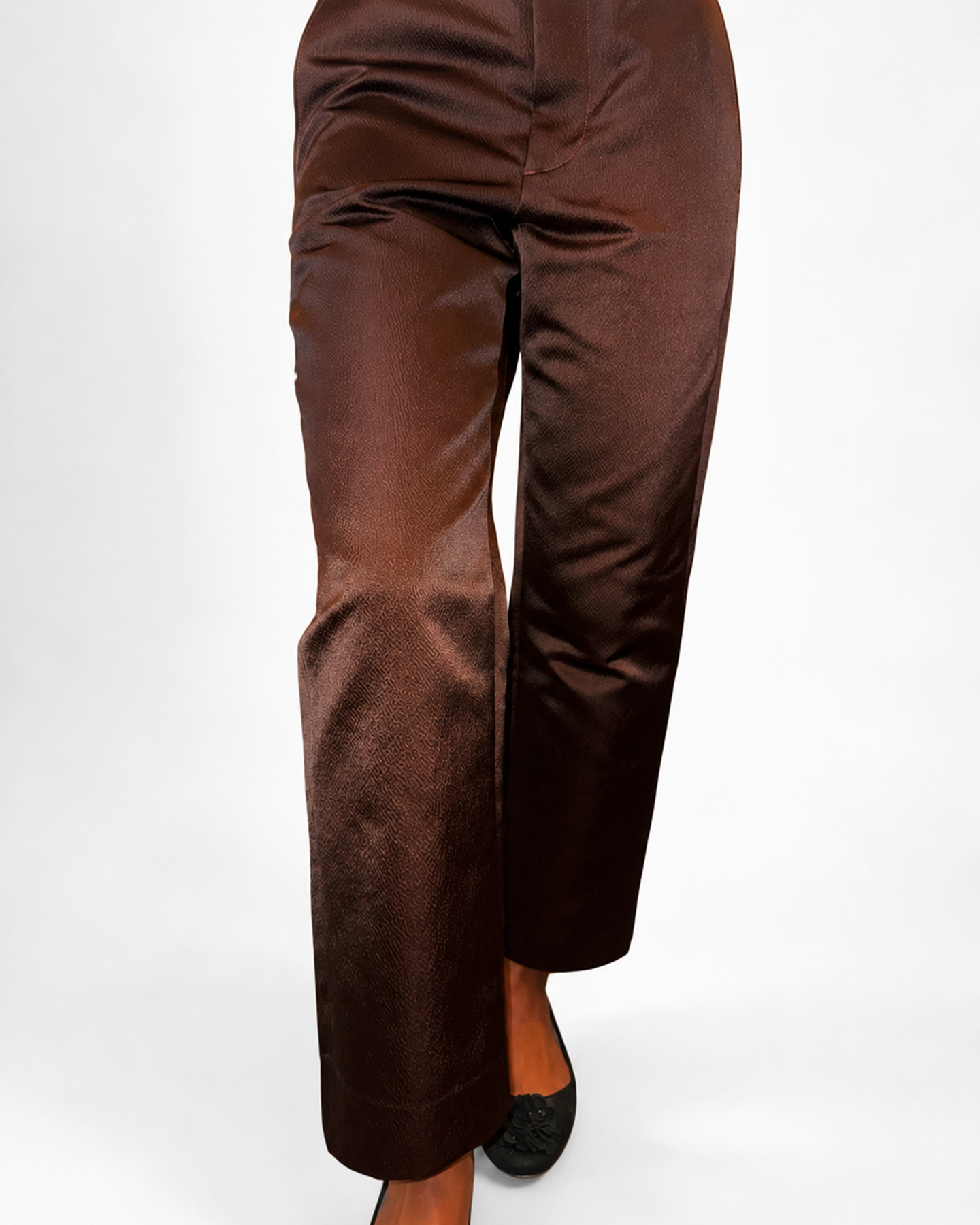 Hammered Cropped Trouser in Mulholland Mocha