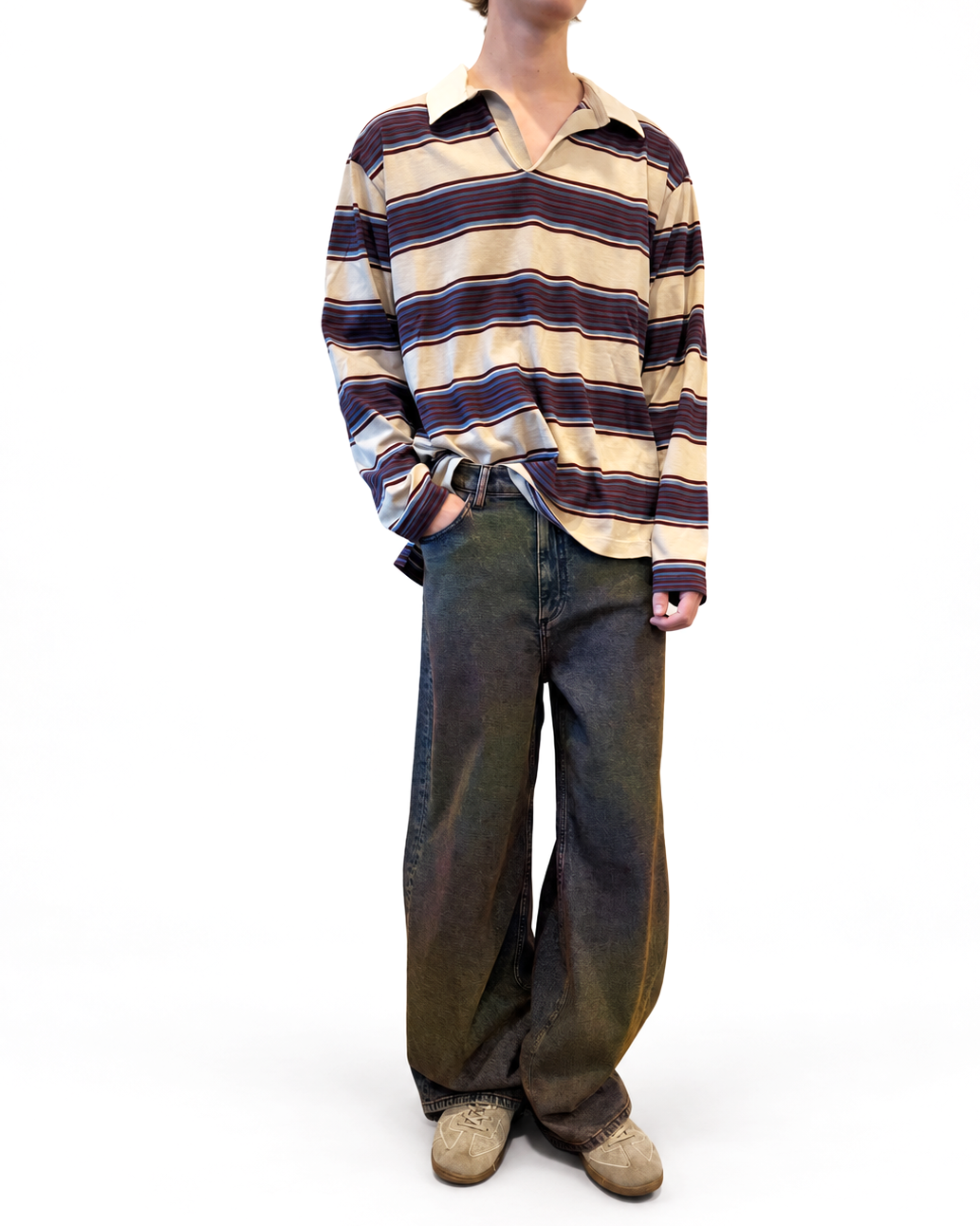 Wide Jean in Multi Paint