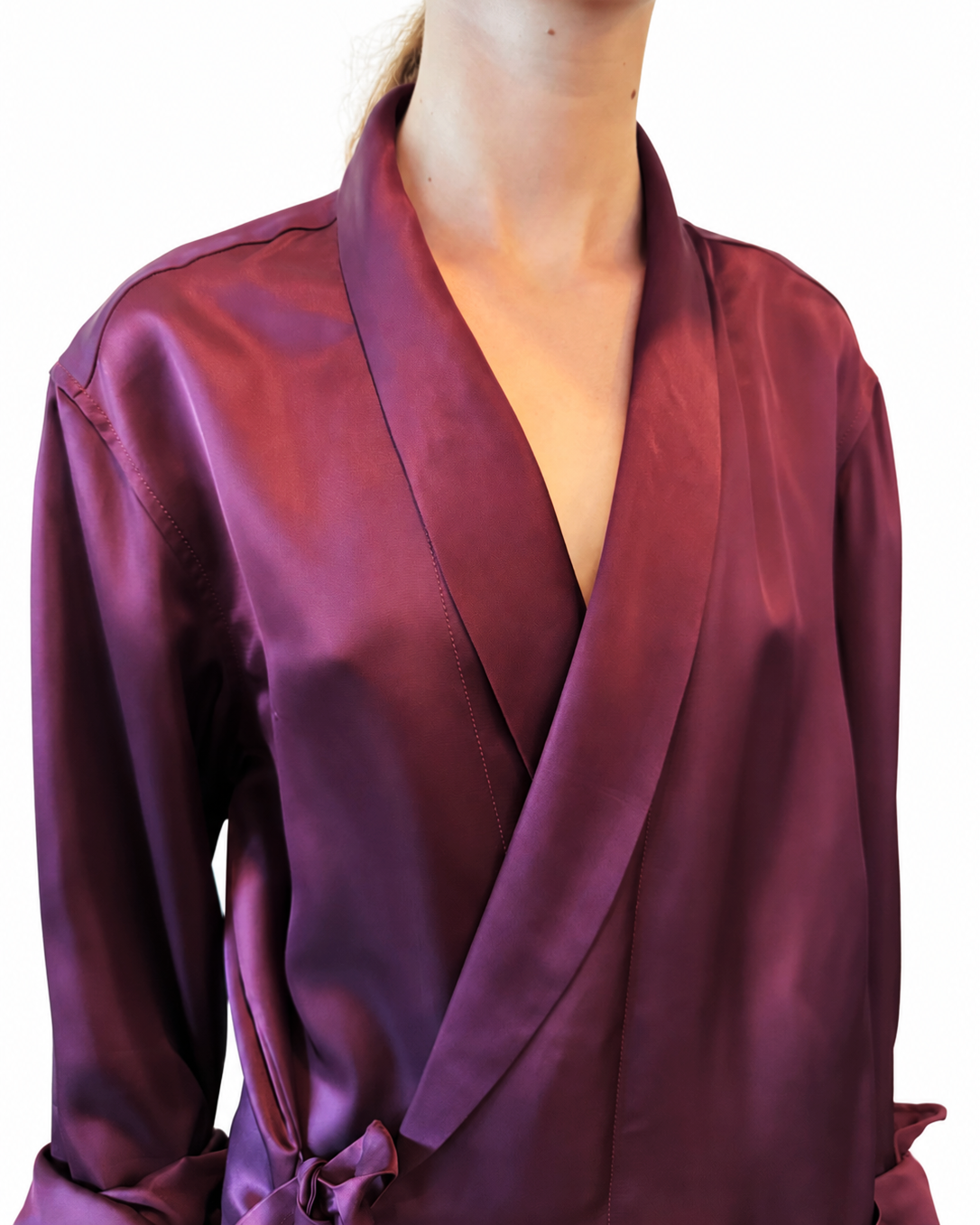 Fluid PJ Shirt in Aubergine