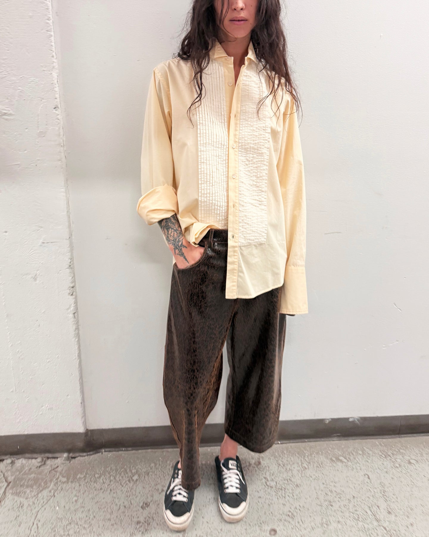 Tux Shirt in Chateau Cream