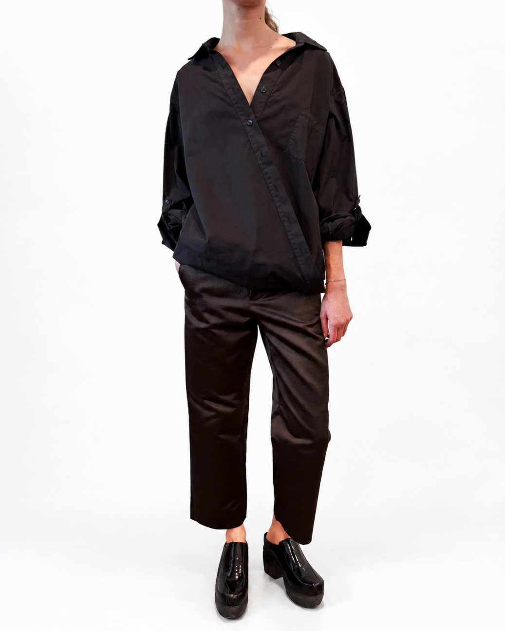 Twist Shirt in Pure Chocolate