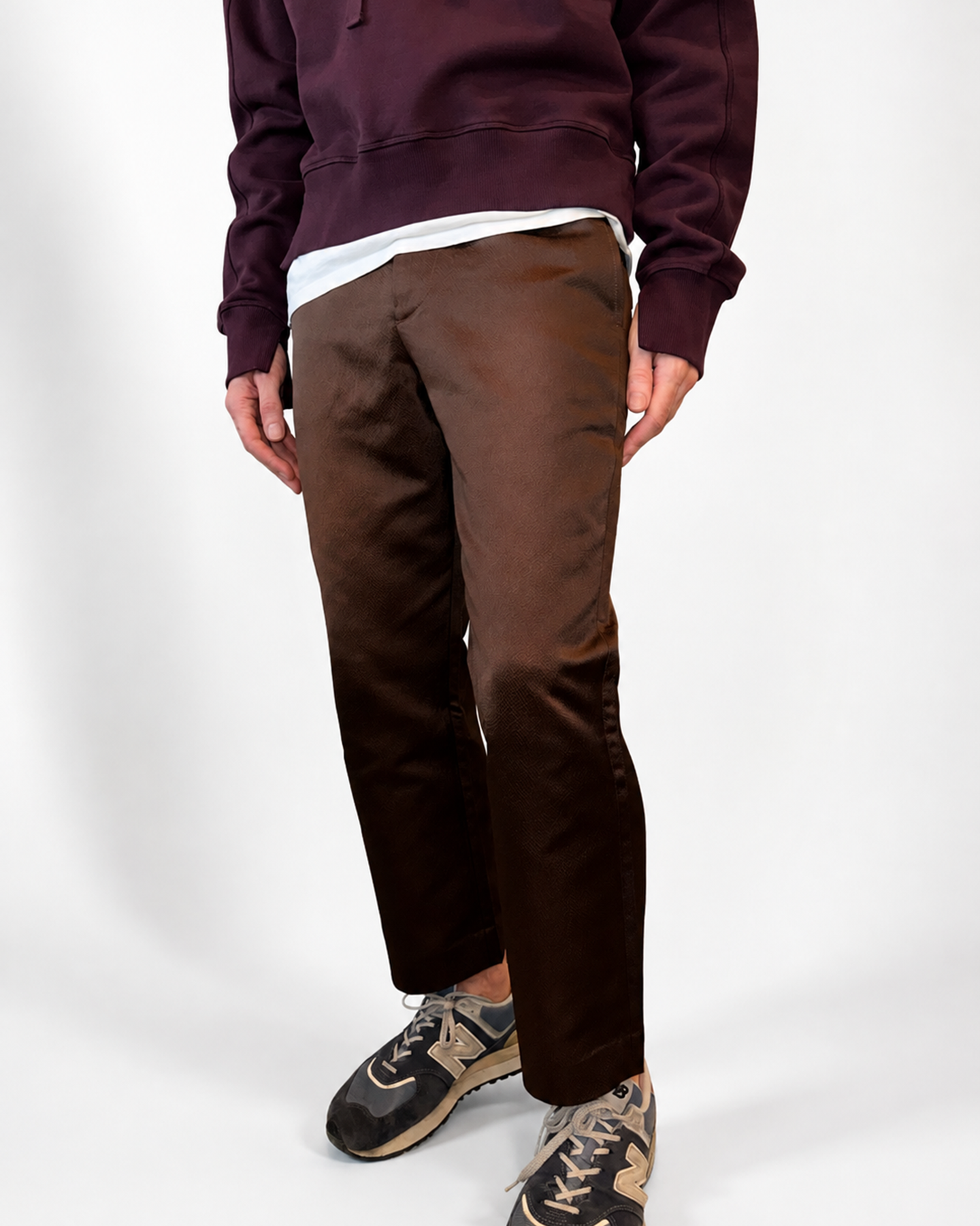 Hammered Cropped Trouser in Mulholland Mocha