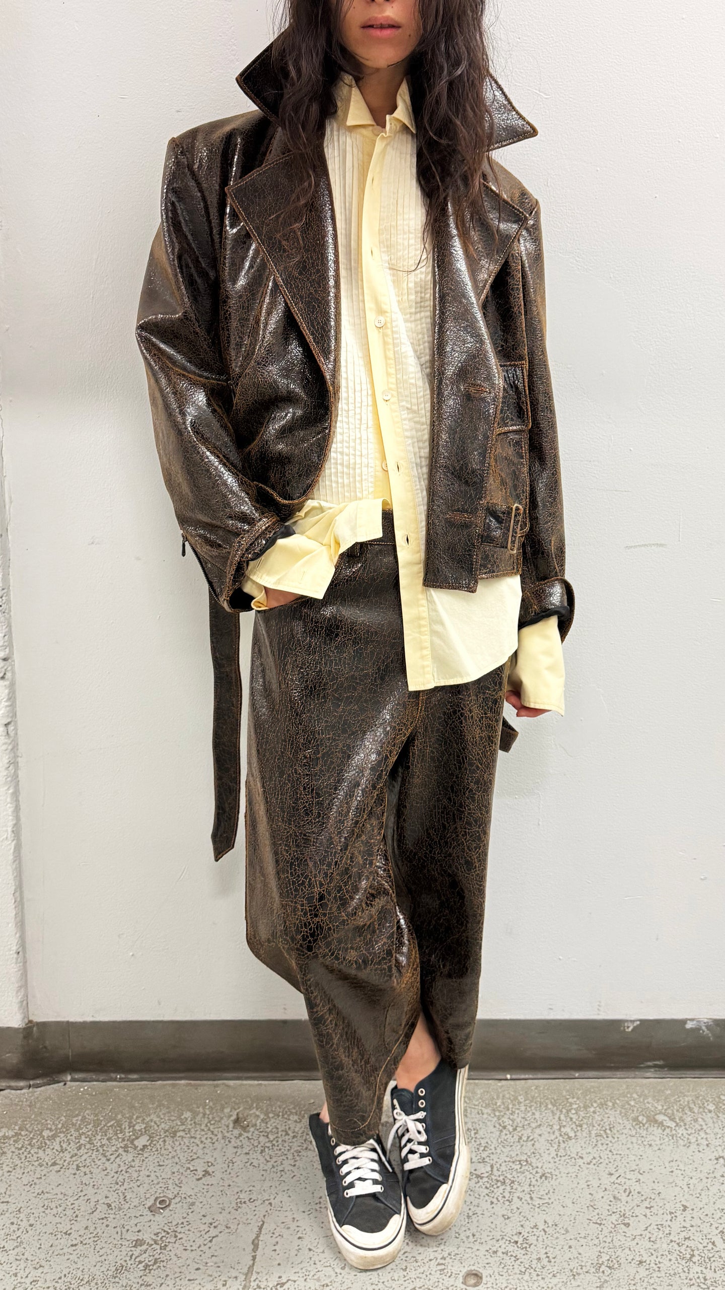 Leather Moto Jacket in Dark Chocolate