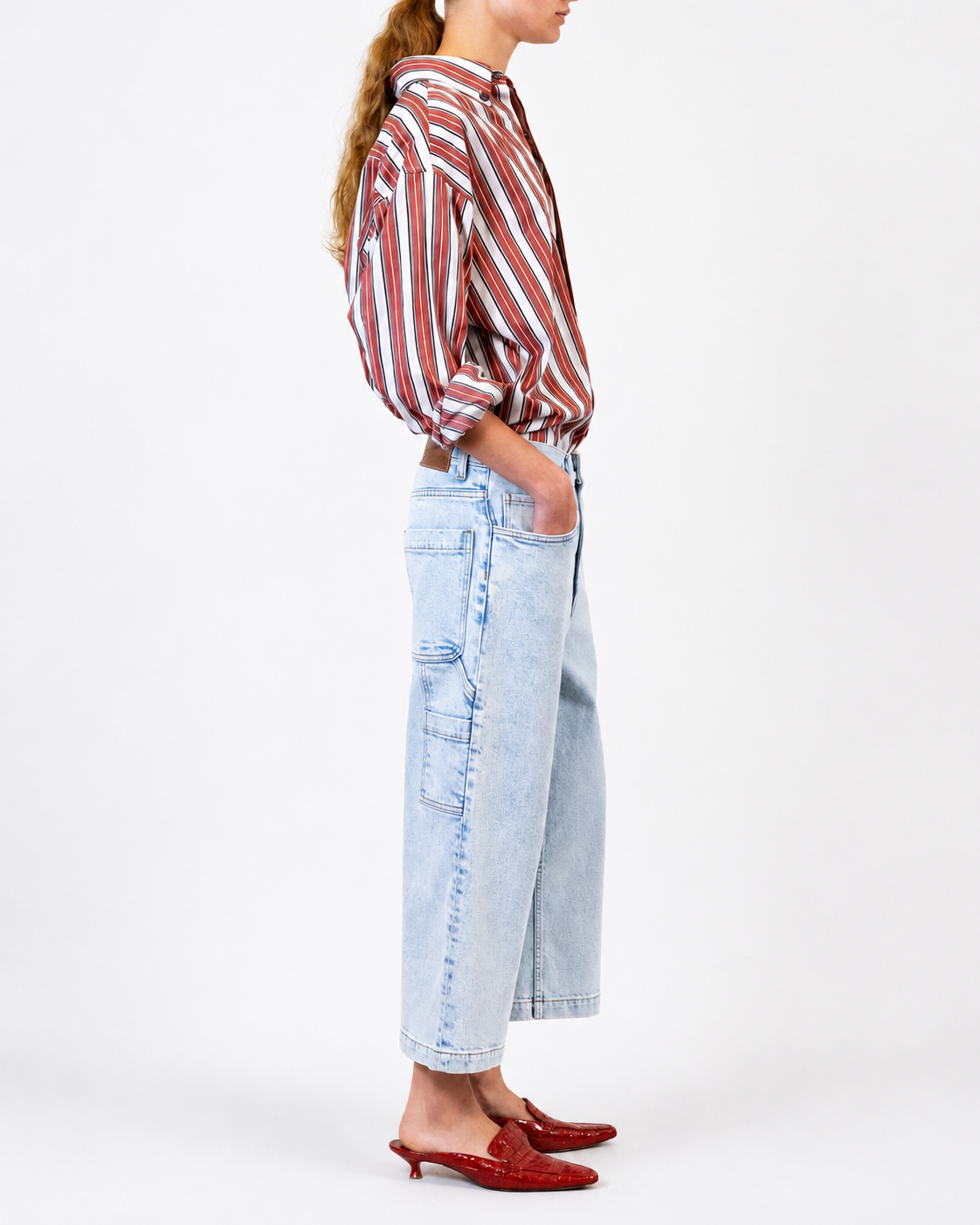 Wide Skater Jean in Vintage Blue