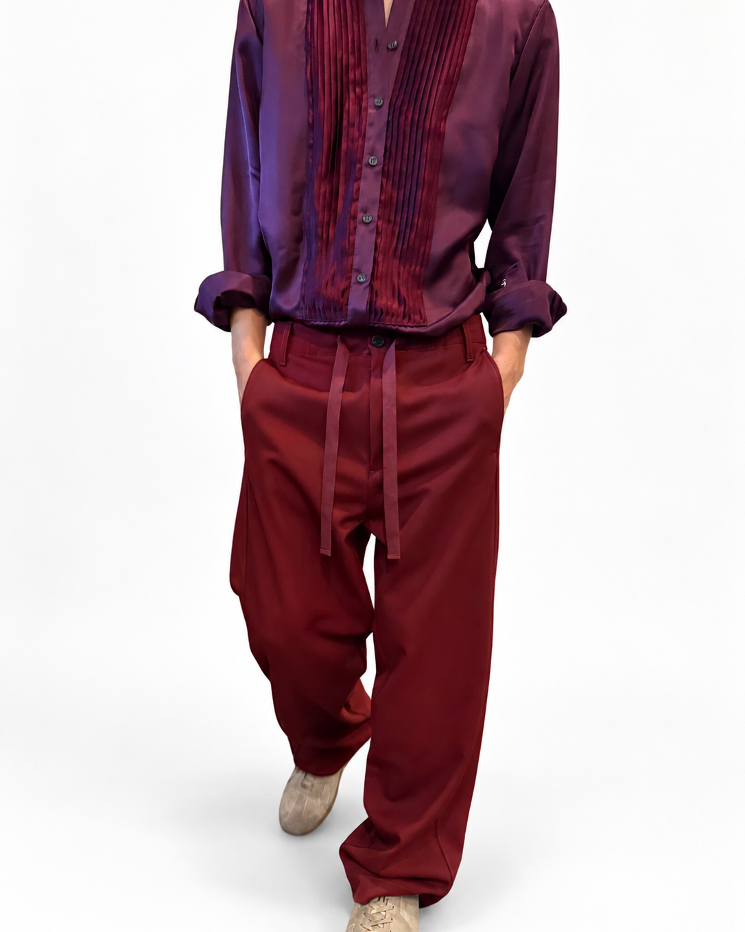 Tailored Drawstring Pant in Redwood