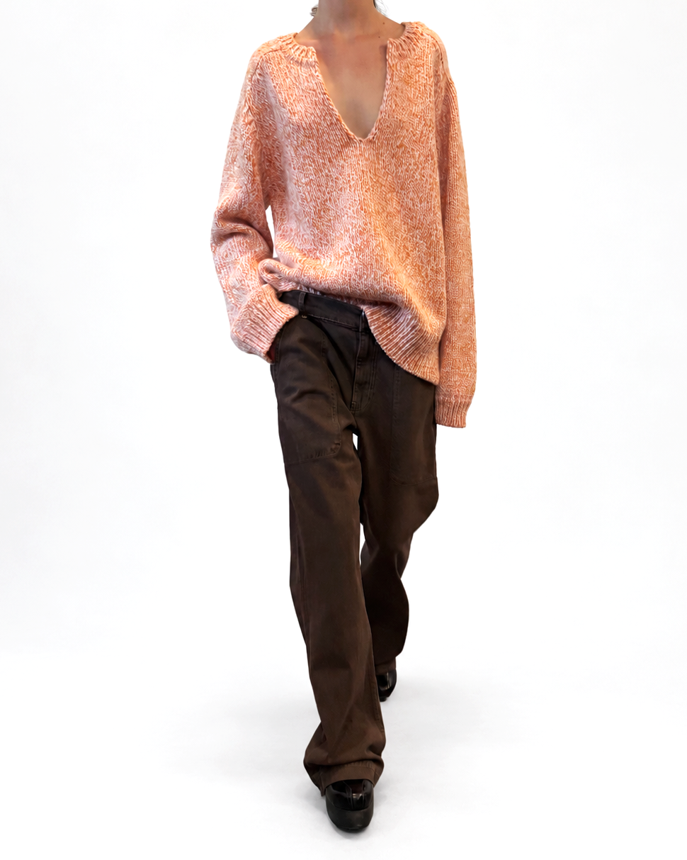 Utility Flare Jean in Clay