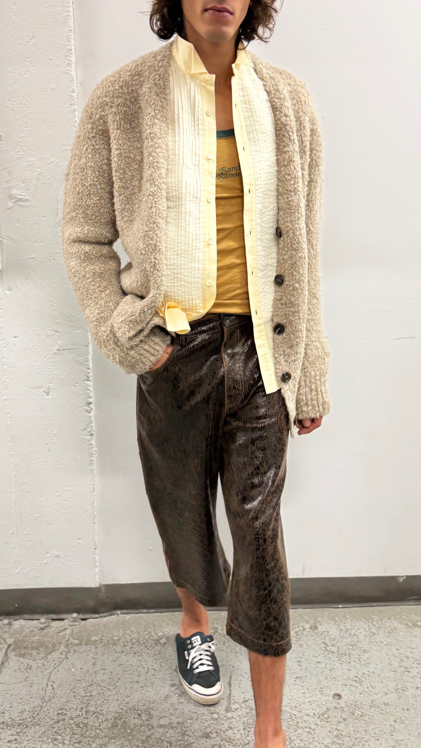 Leather Skater Pant in Dark Chocolate