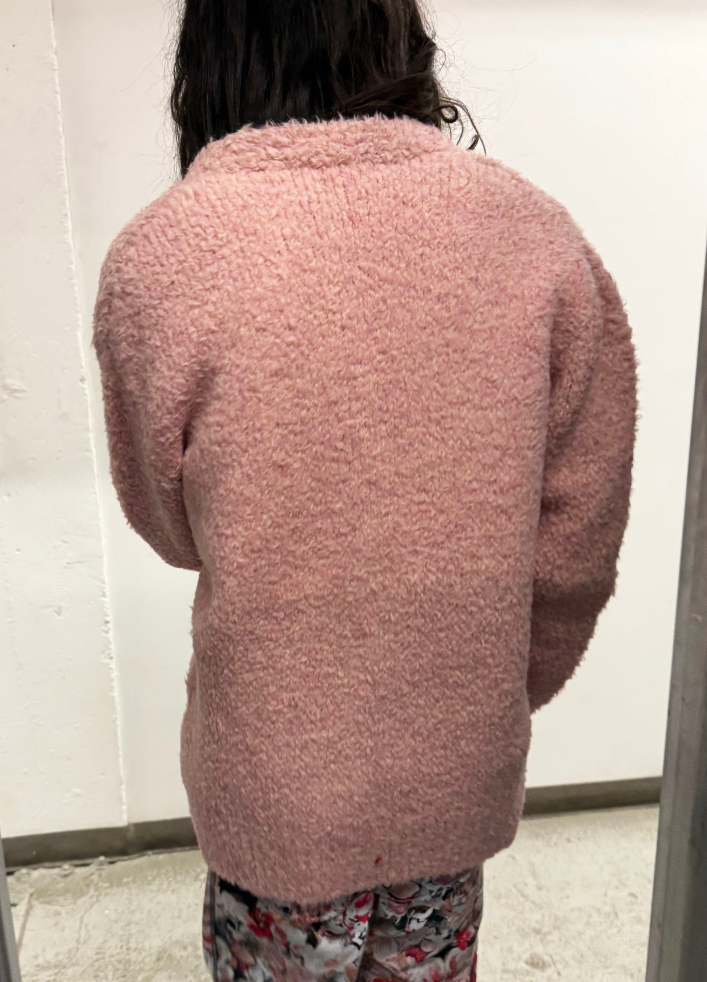 Oversized Cardigan in Powder Pink