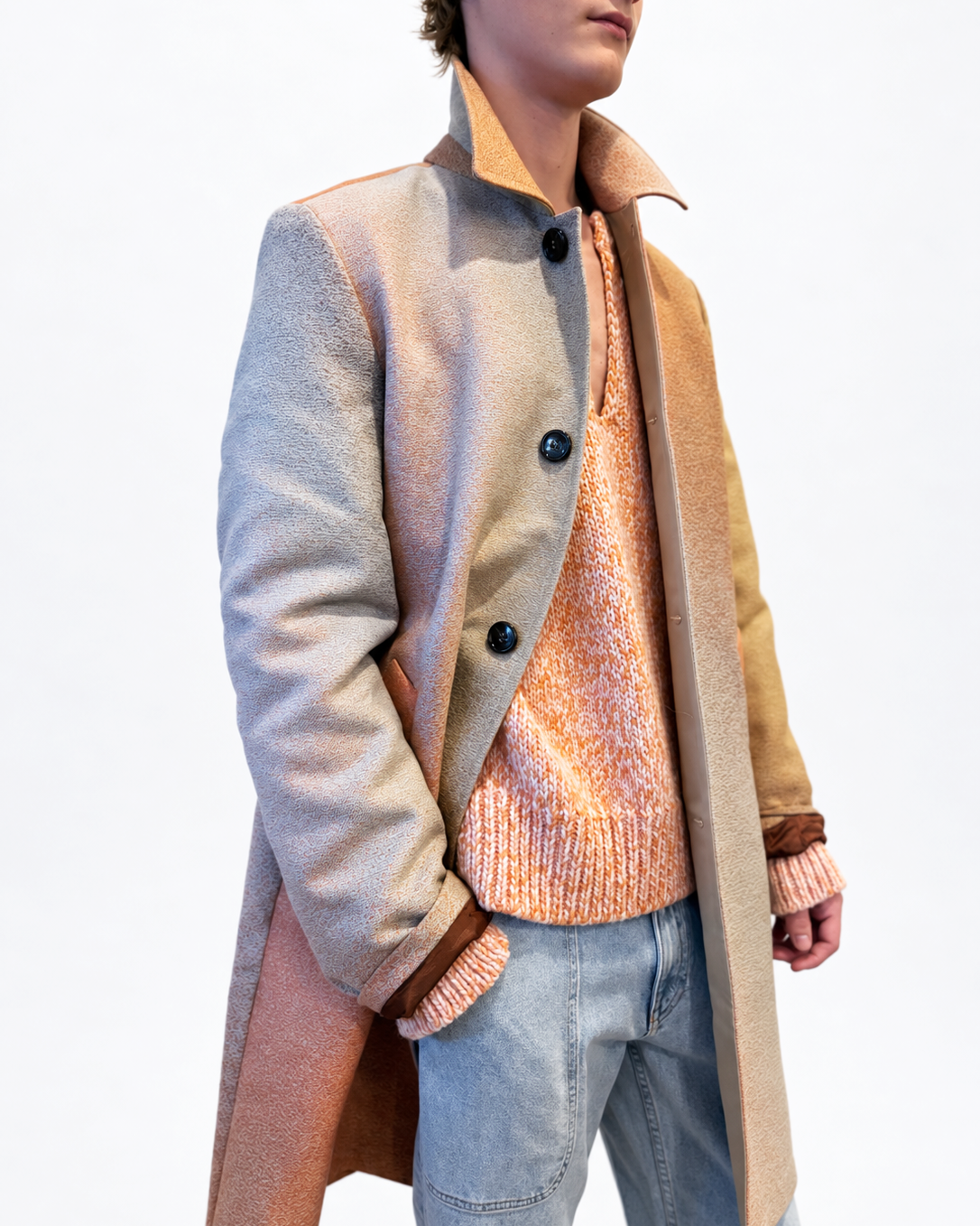 Maharam Coat in Peach Degrade
