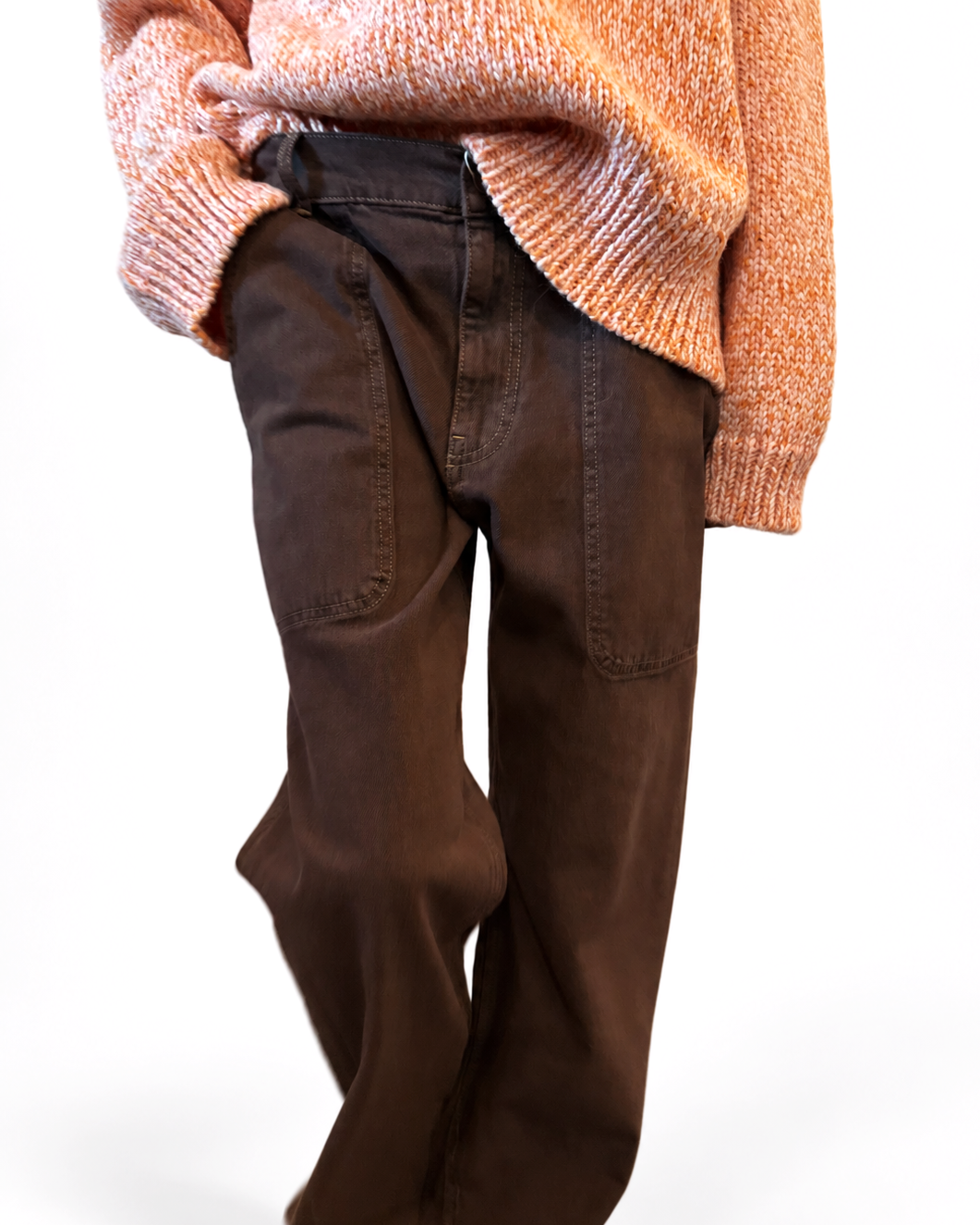 Utility Flare Jean in Clay