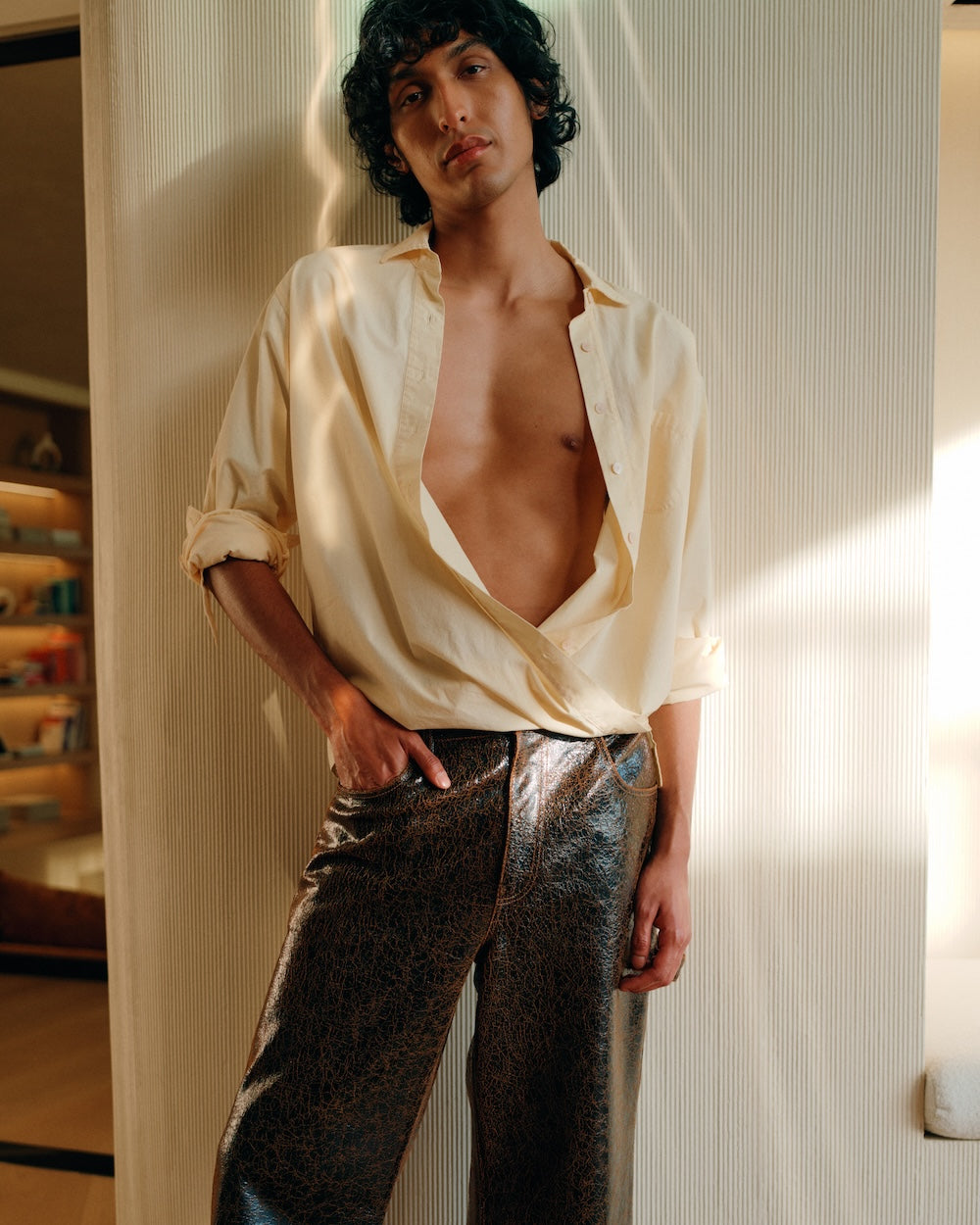 Twist Shirt in Chateau Cream