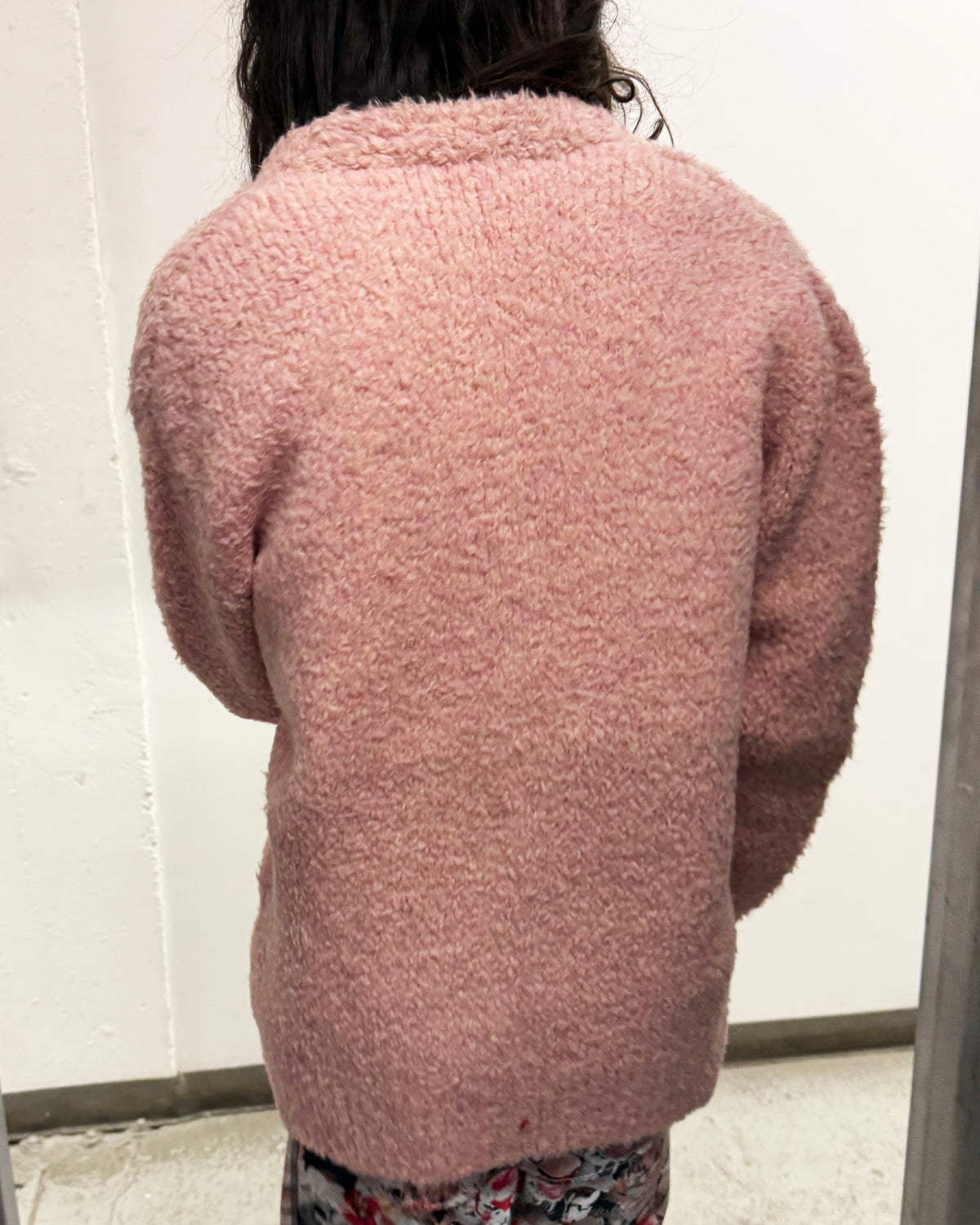 Oversized Cardigan in Powder Pink