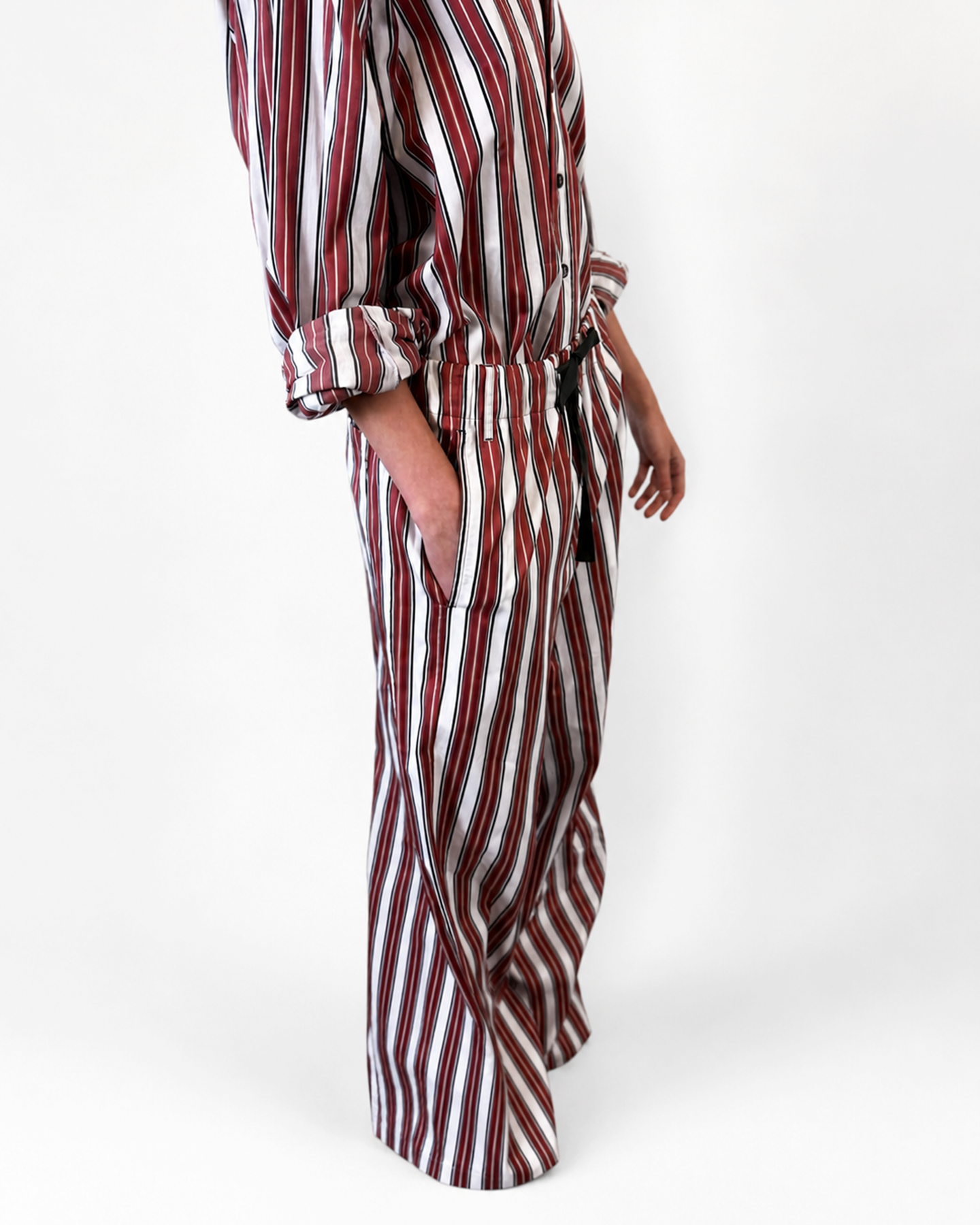 Striped Drawstring Pants in Boardroom Stripe