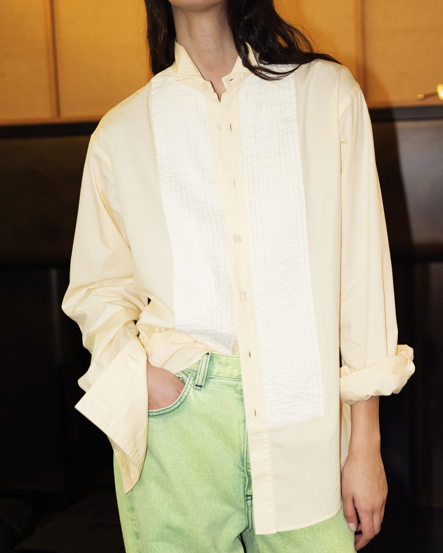 Tux Shirt in Chateau Cream