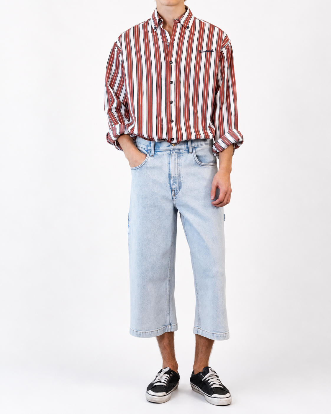 Wide Skater Jean in Vintage Blue