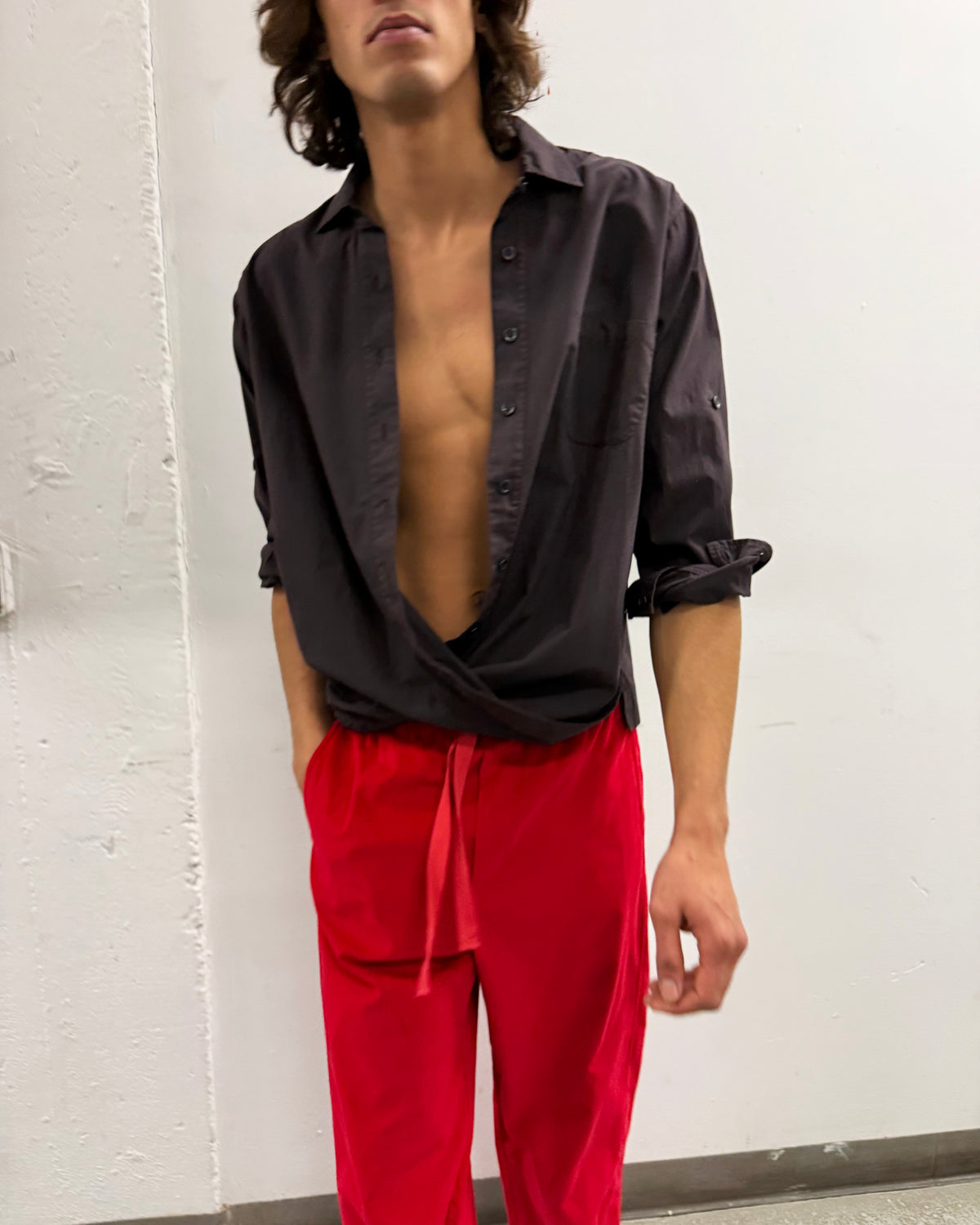Twist Shirt in Pure Chocolate