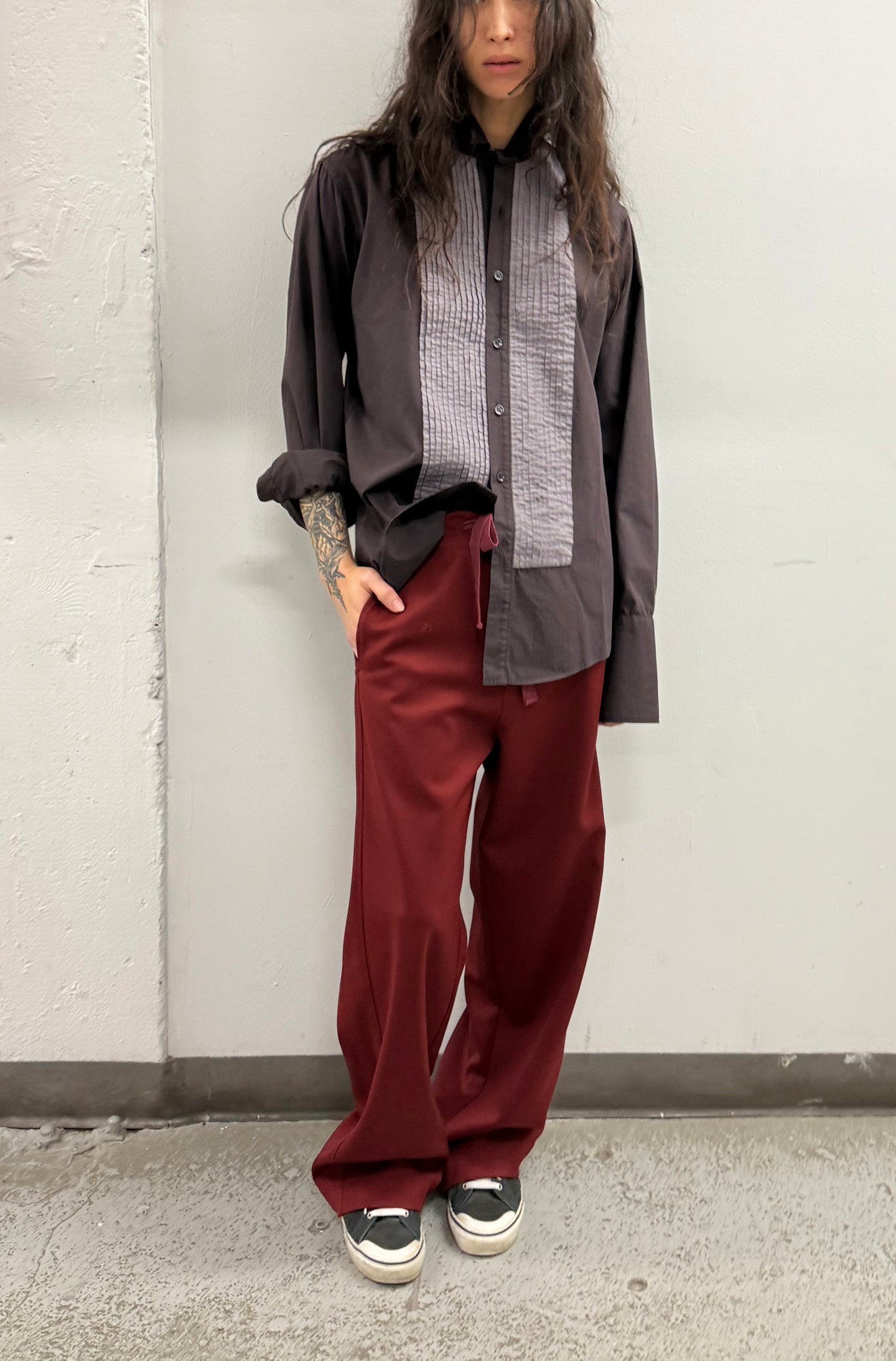 Tailored Drawstring Pant in Redwood