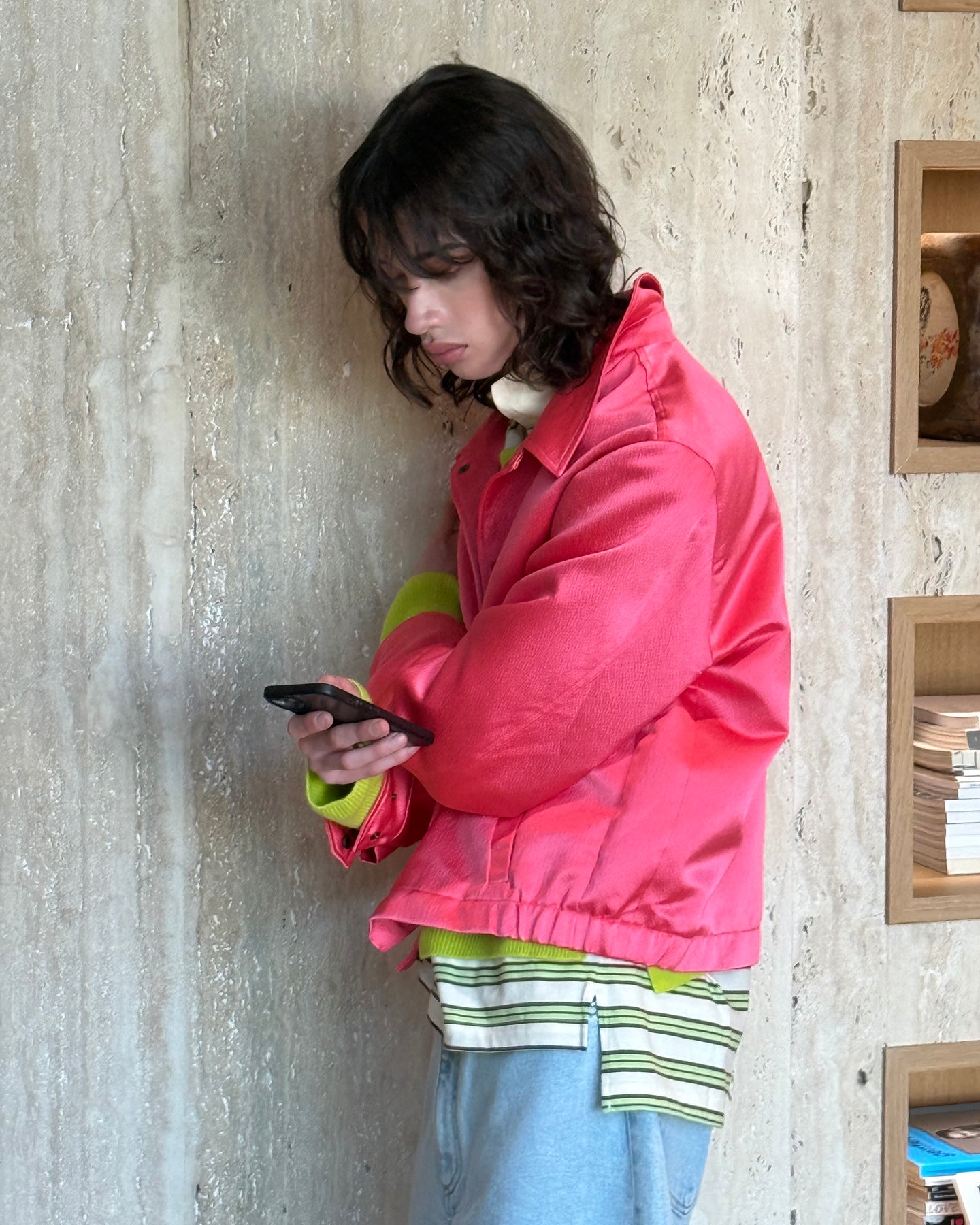 Hammered Coach Jacket in Beverly Pink