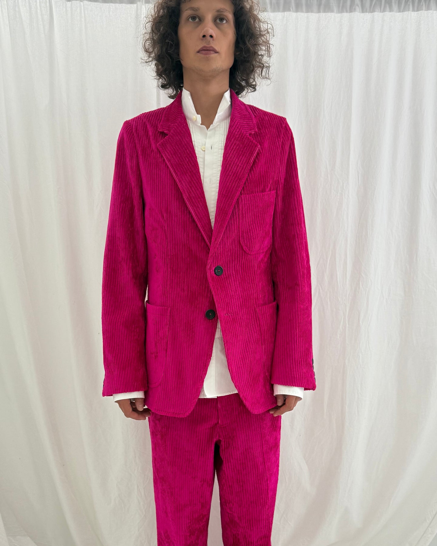 Tailored Lined Blazer in Pink Cadillac