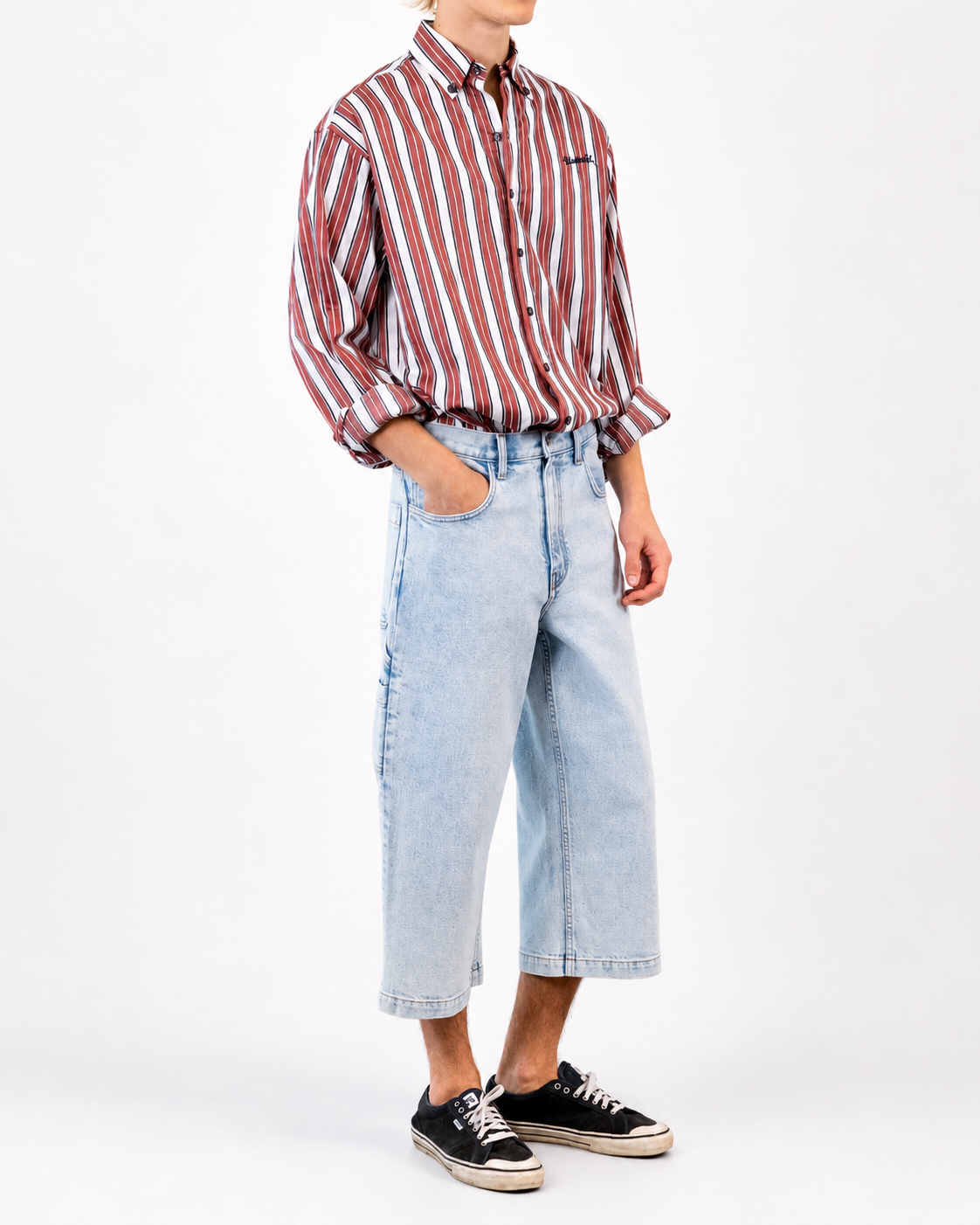 Wide Skater Jean in Vintage Blue