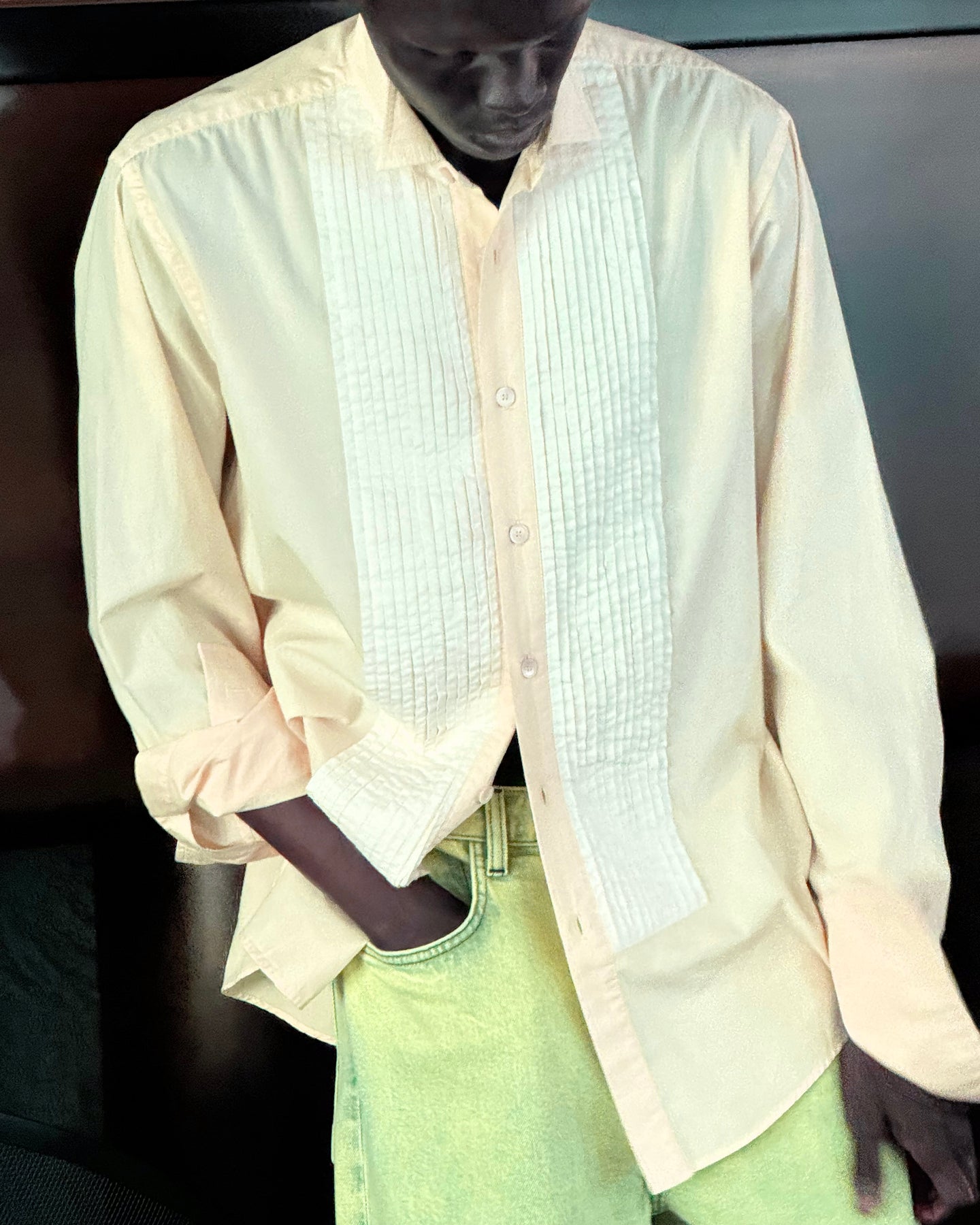 Tux Shirt in Chateau Cream