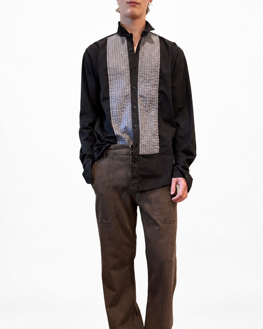 Tux Shirt in Pure Chocolate
