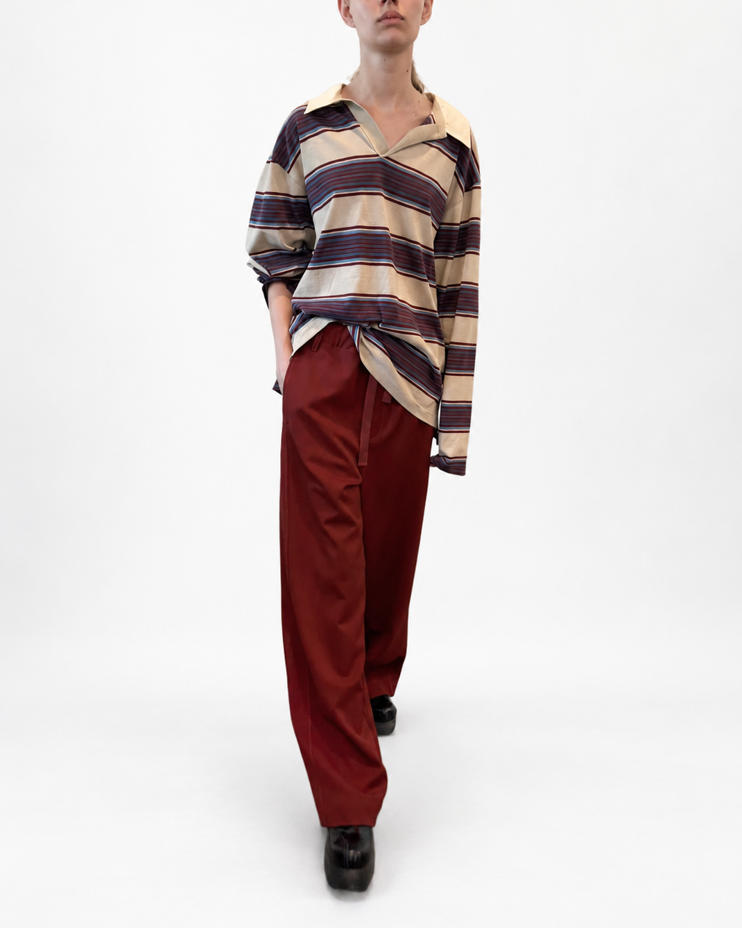 Tailored Drawstring Pant in Redwood