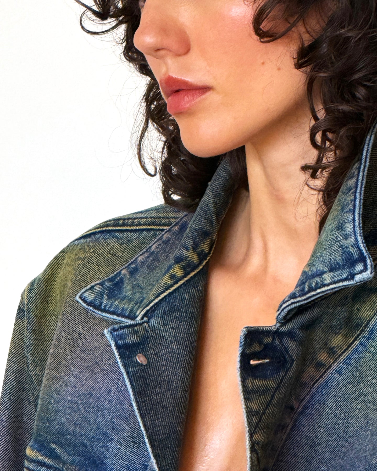 Jean Jacket in Multi Paint