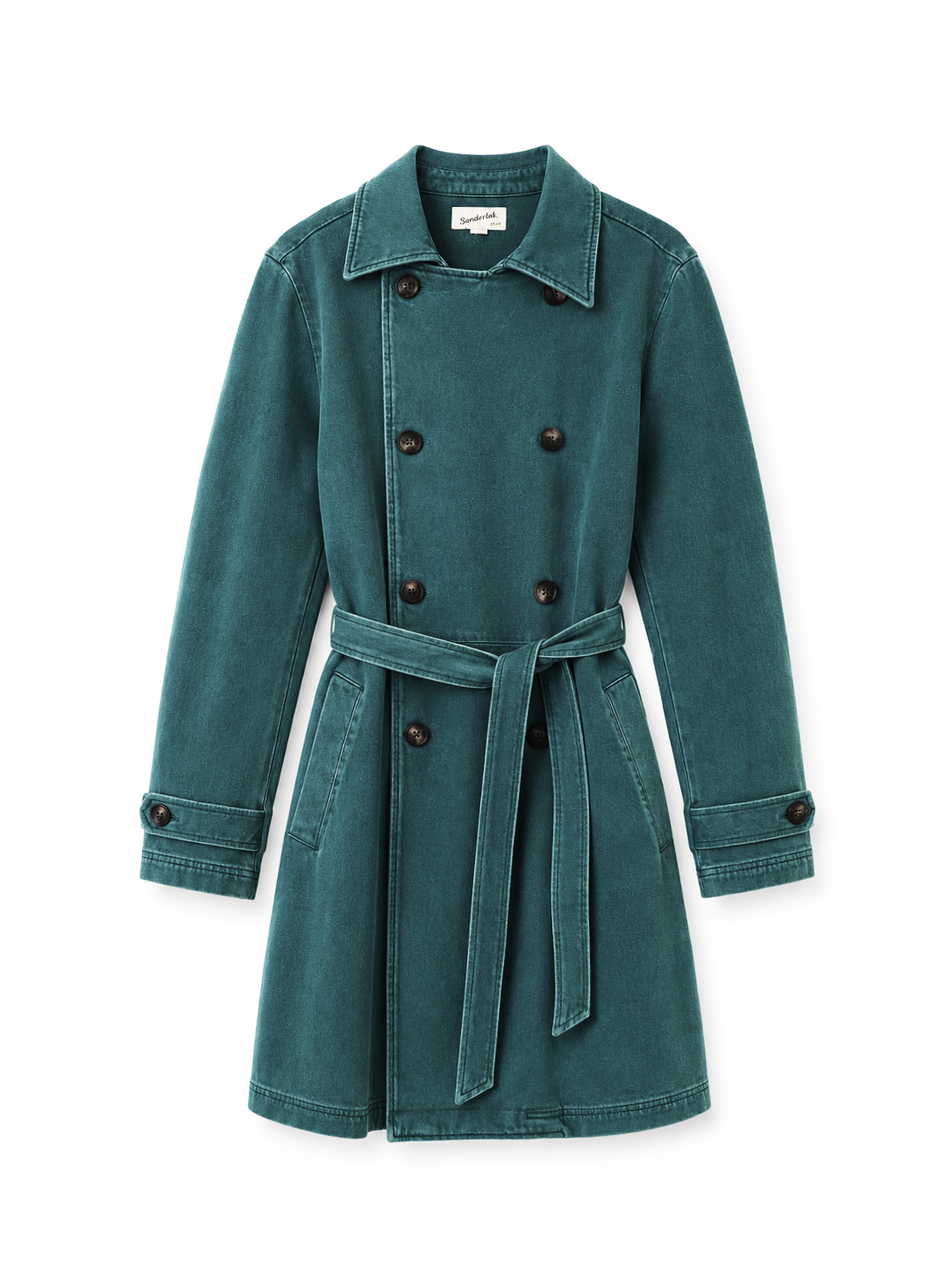 Skinny Denim Trench in Pine Wash